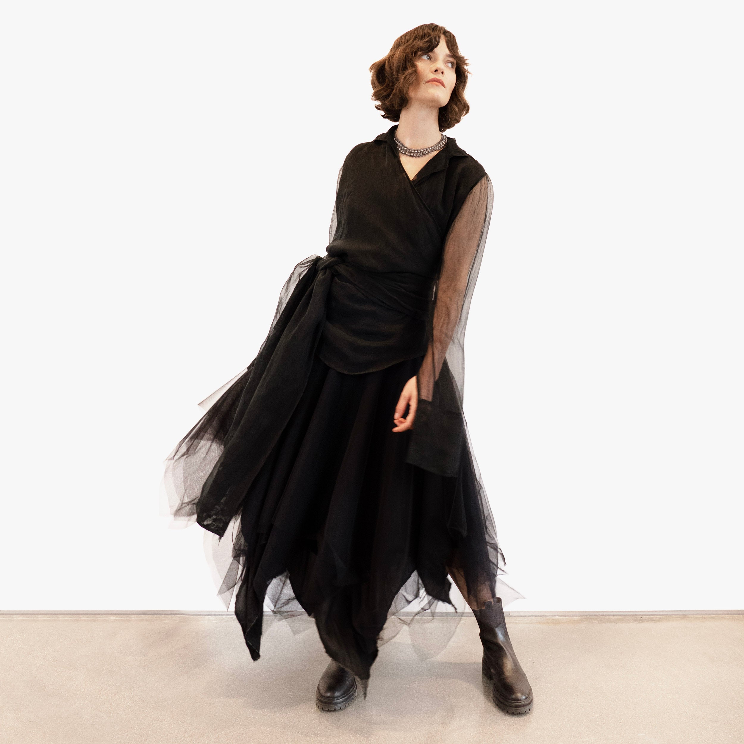 Marc Le Bihan Organza Bondage Shirt - Black