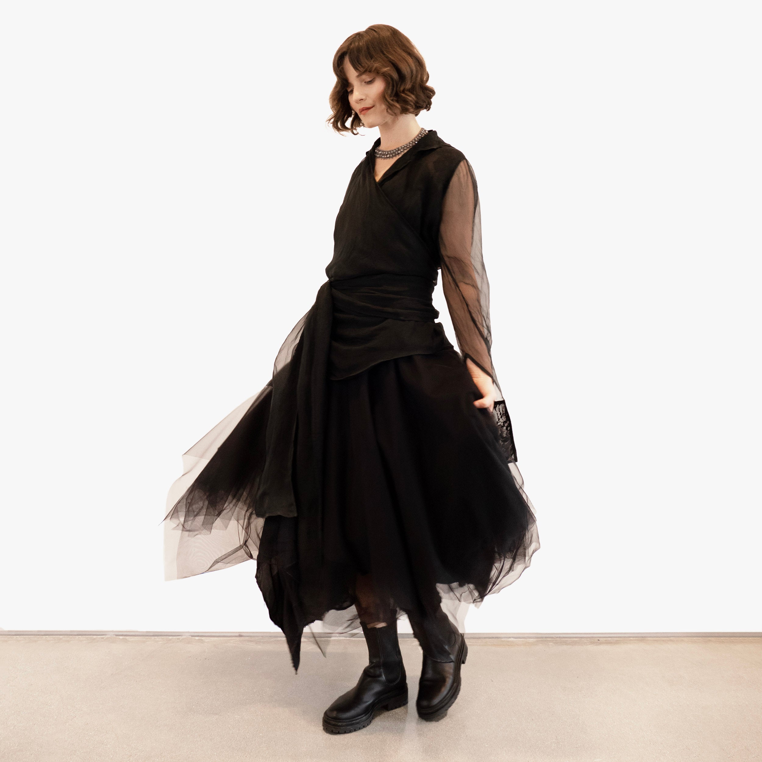 Marc Le Bihan Organza Bondage Shirt - Black