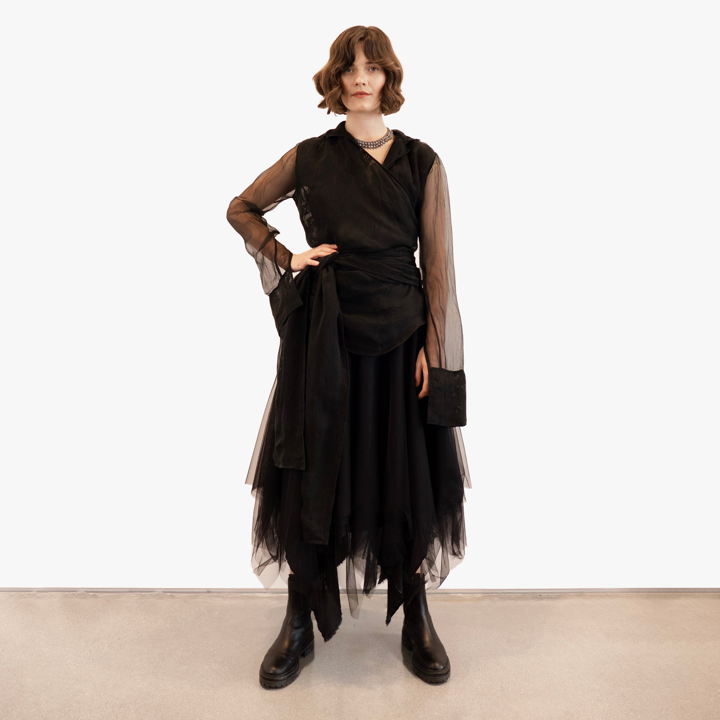 Marc Le Bihan Organza Bondage Shirt - Black