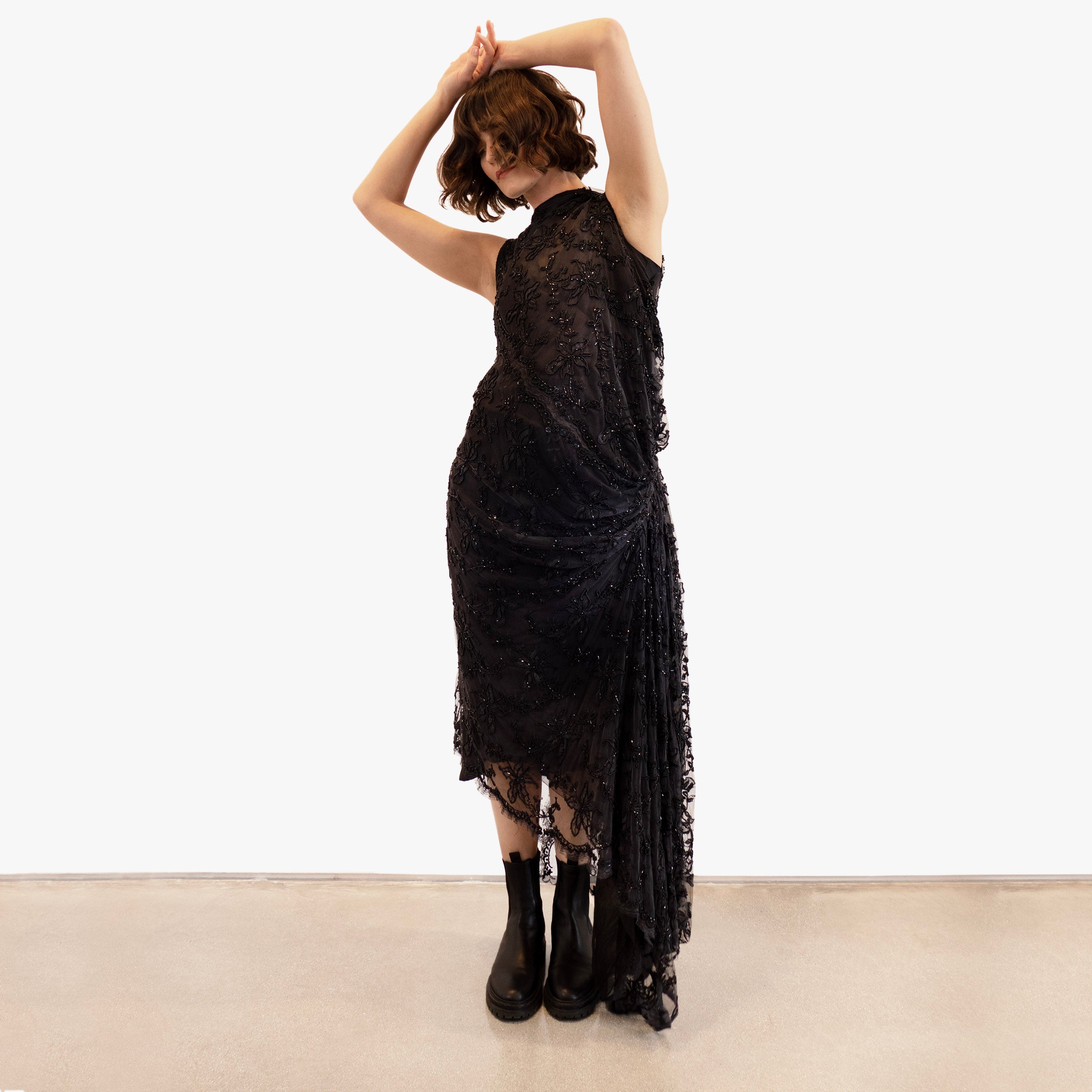 Marc Le Bihan Couture Beaded Dress - Black