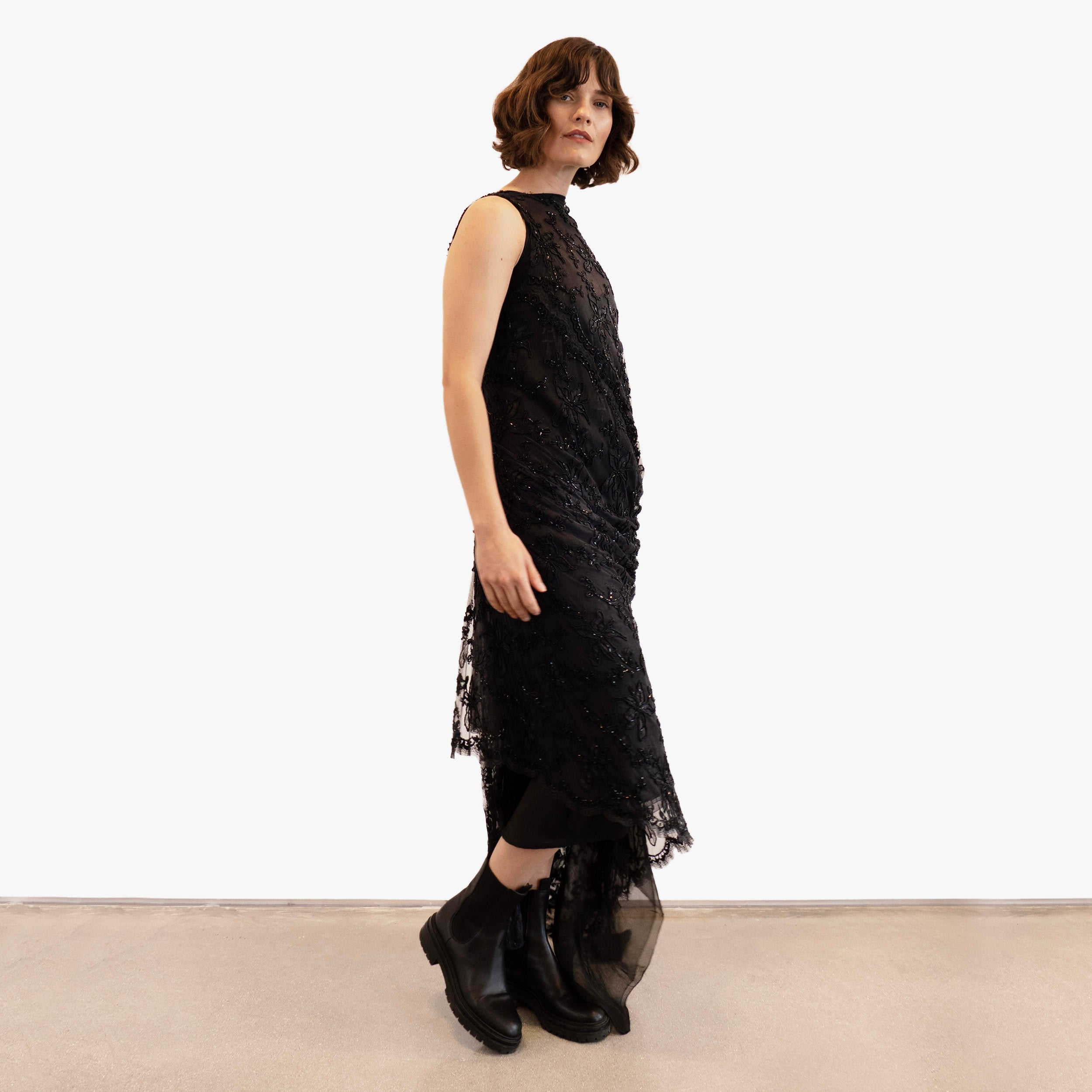 Marc Le Bihan Couture Beaded Dress - Black