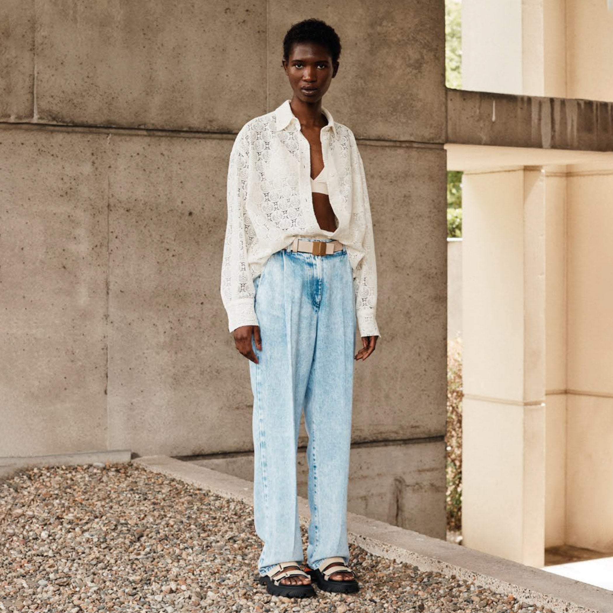 Nude Denim Wide Pant