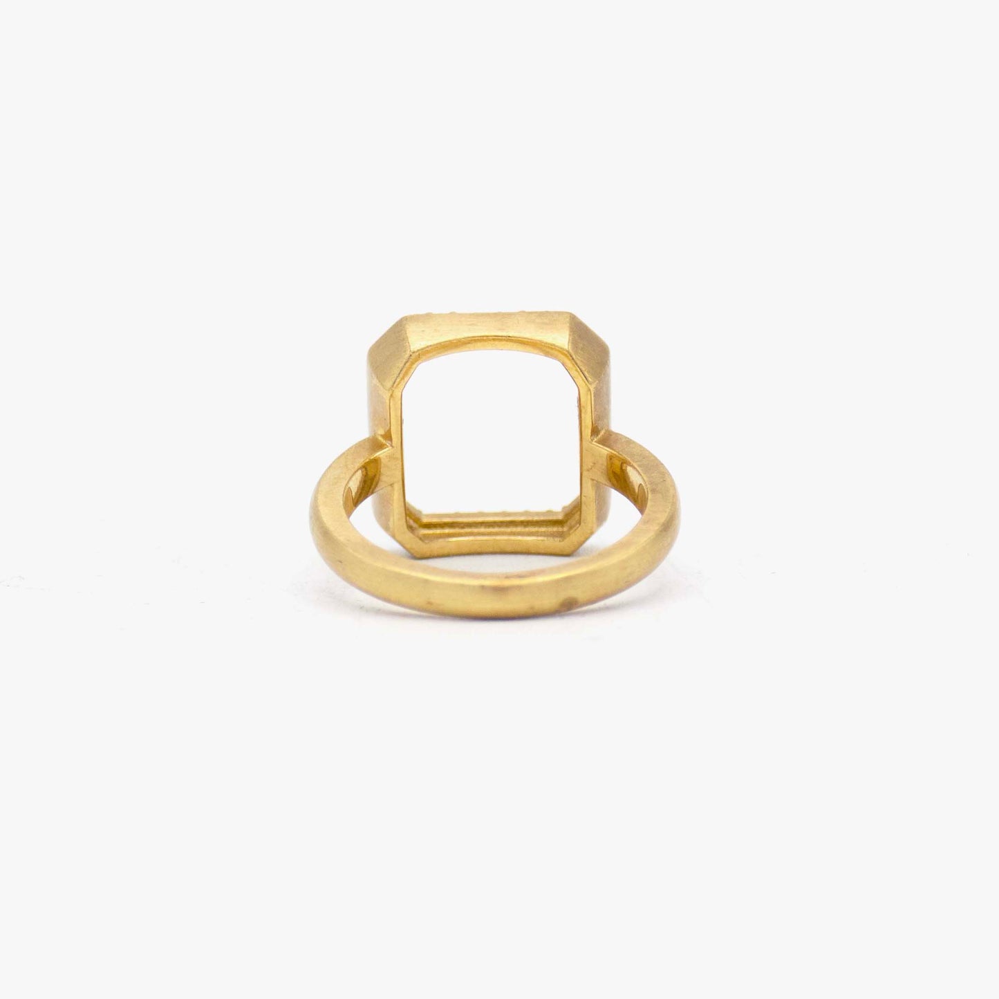 10K Gold Square and Diamond Ring