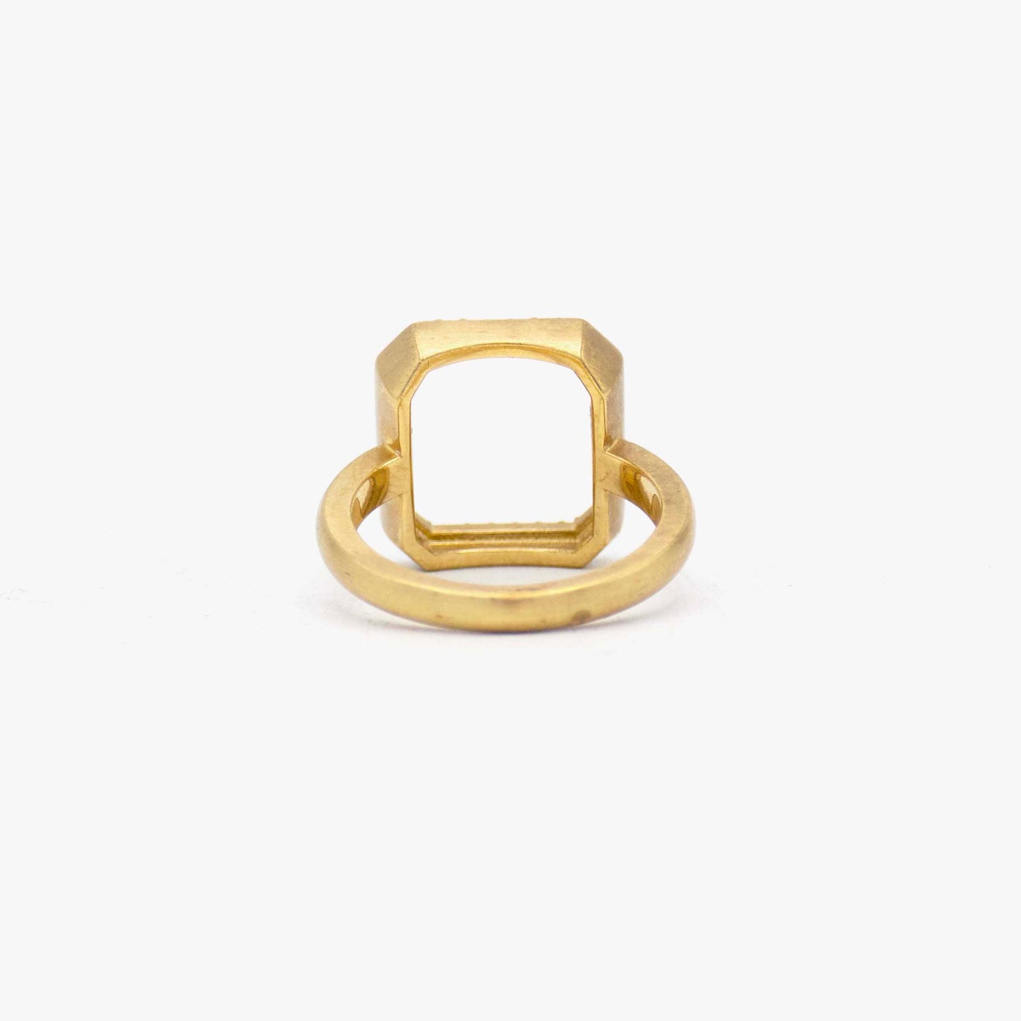 Irit Design 10K Gold Square and Diamond Ring