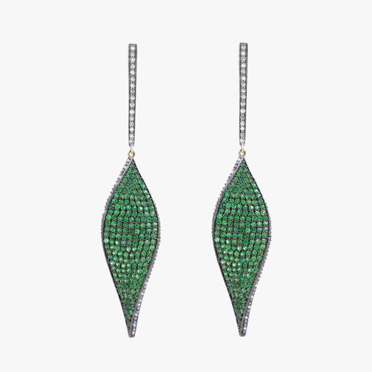 Tsavorite and Diamonds Earrings