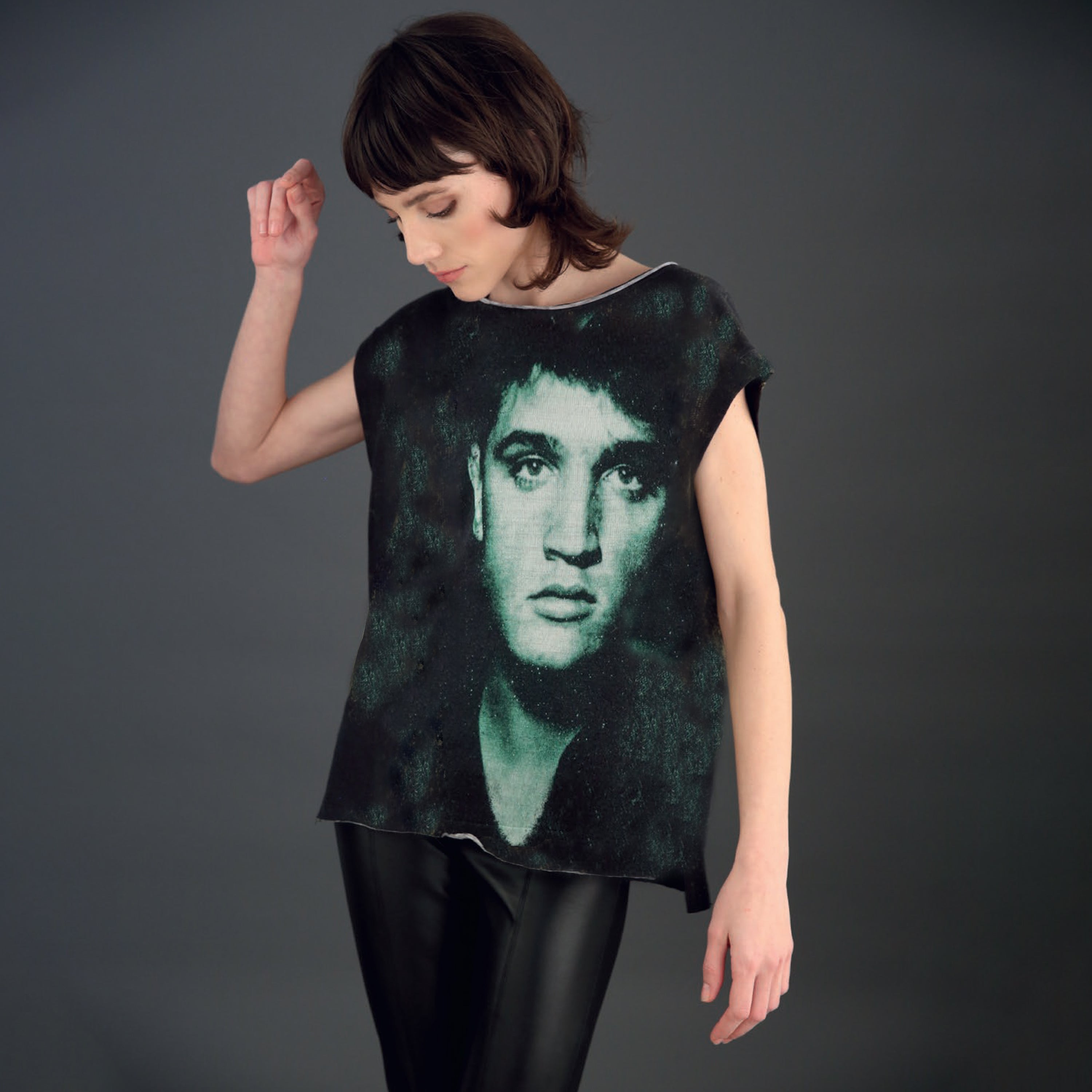 Printed Artworks Sleeveless Elvis Tee