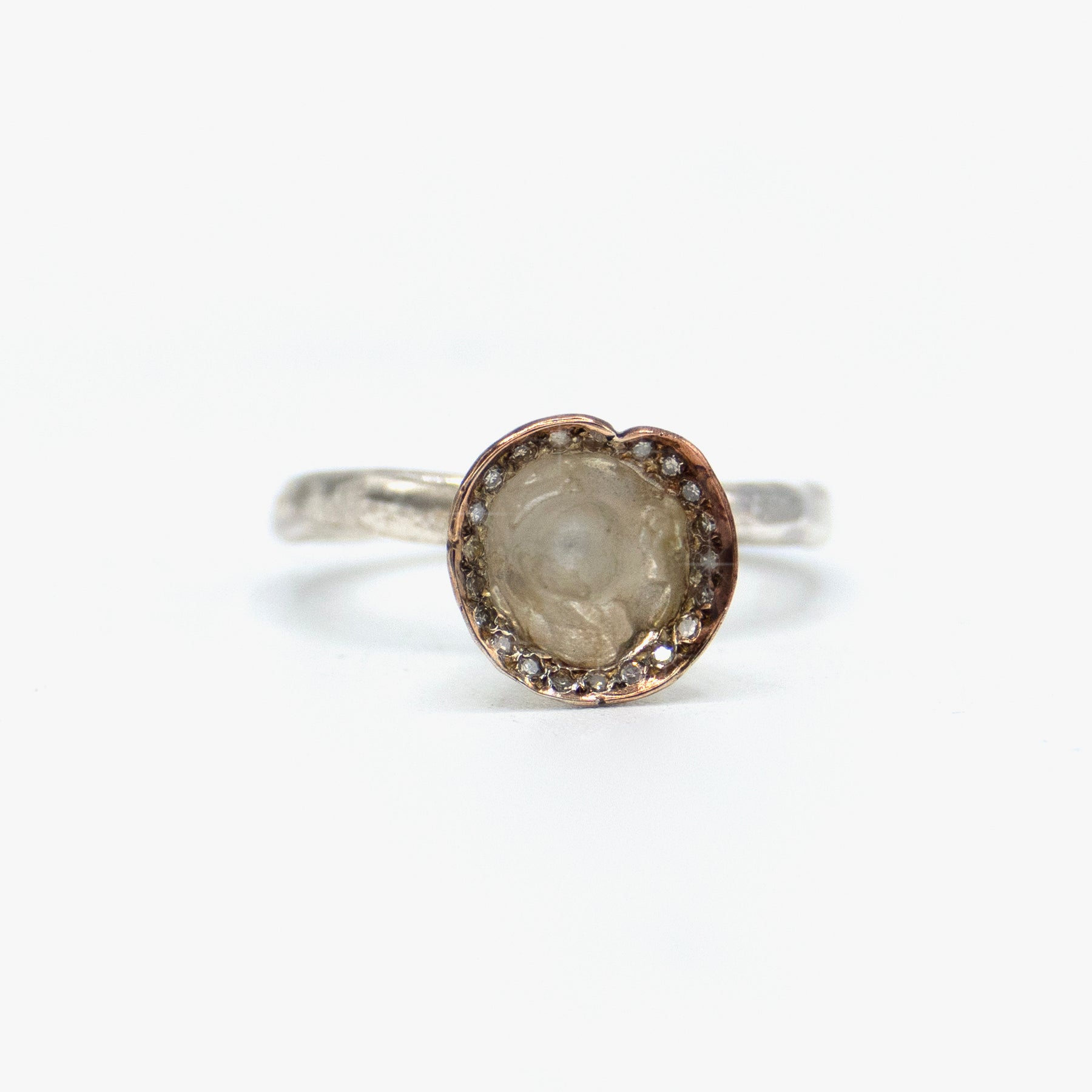 Rosa Maria Sterling Silver and Cognac Diamonds Noufa Ring