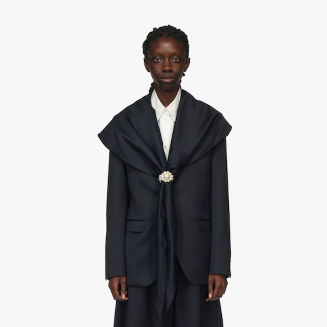 Simone Rocha Scarf Insert Classic Blazer