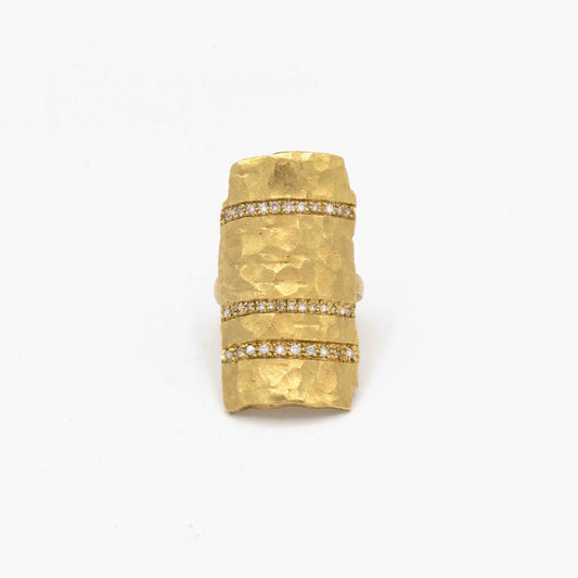 10K Gold Shield Ring