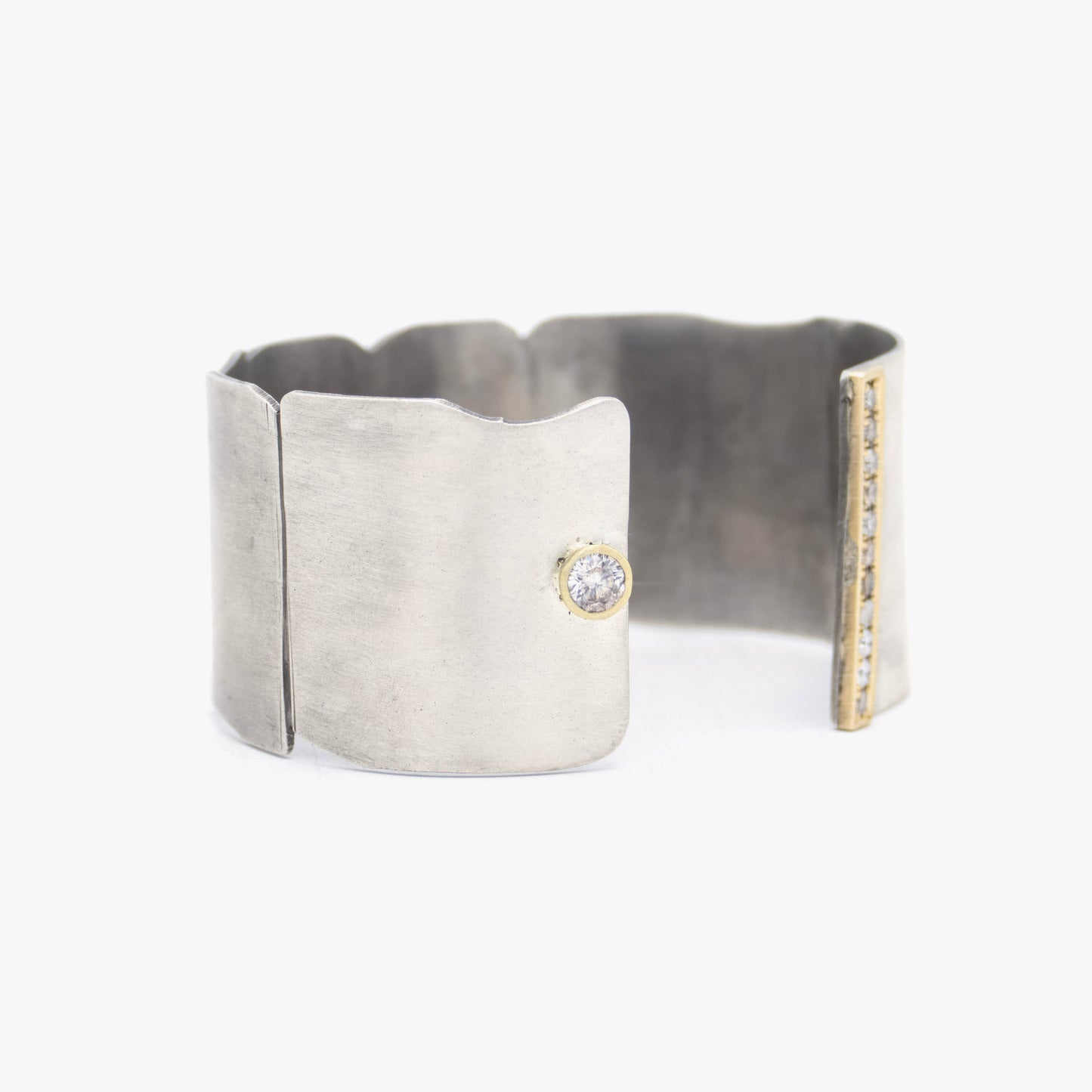 10K Gold & Sterling Silver Cuff