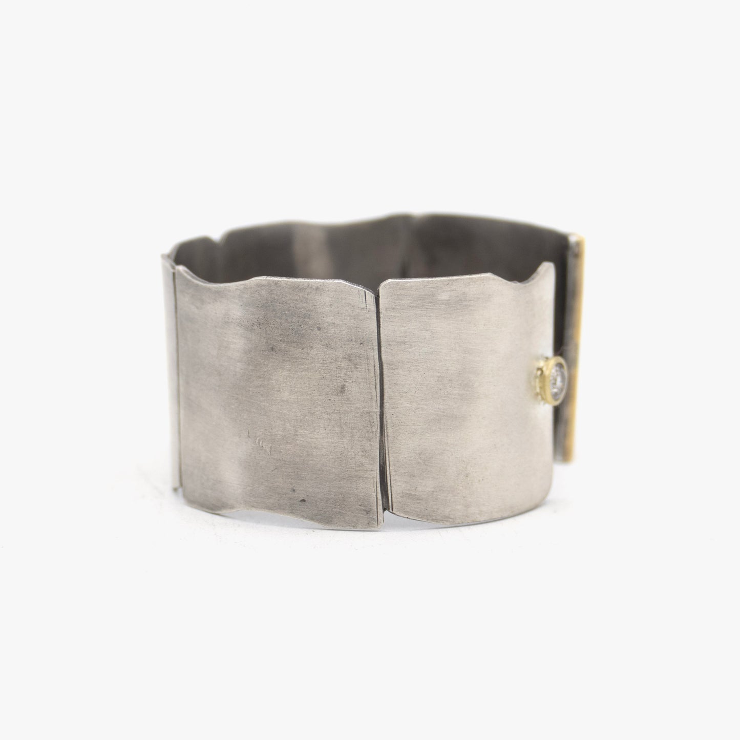 Irit Design Asymmetrical 10K Gold & Sterling Silver Cuff