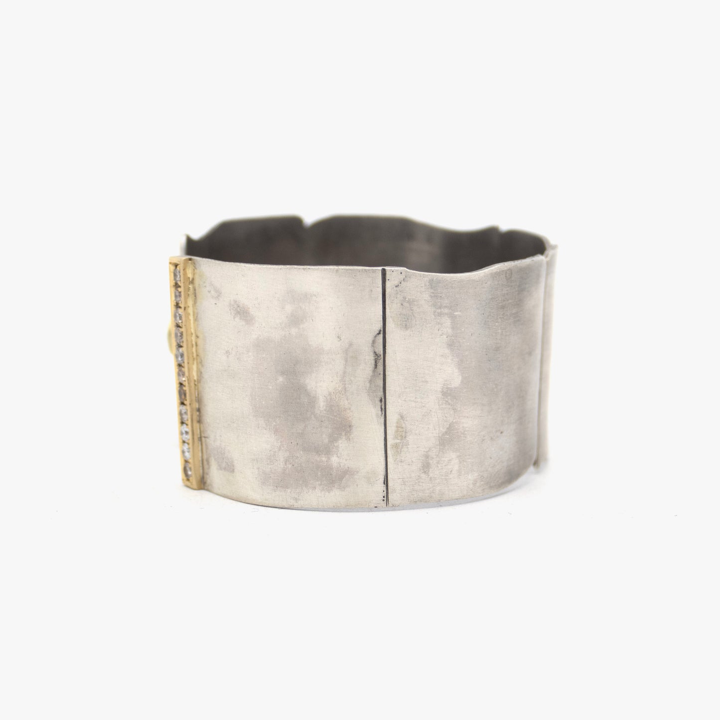 10K Gold & Sterling Silver Cuff