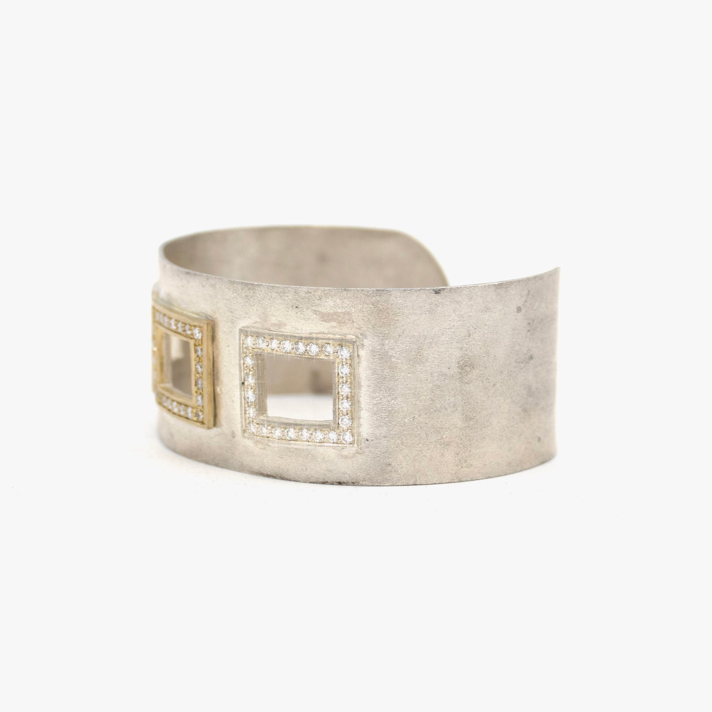 10K Gold & Sterling Silver Cuff