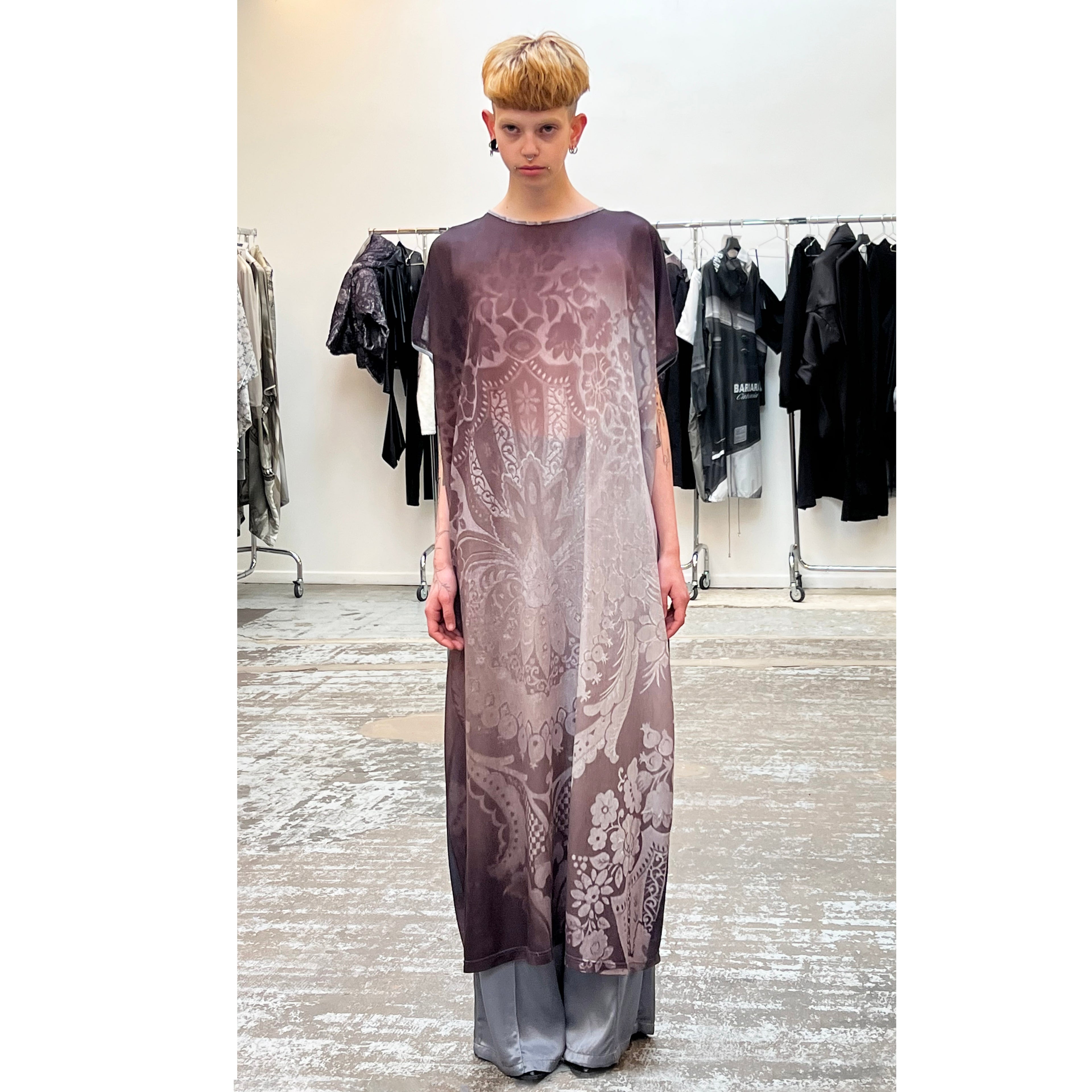 Barbara Bologna Print Tube Dress