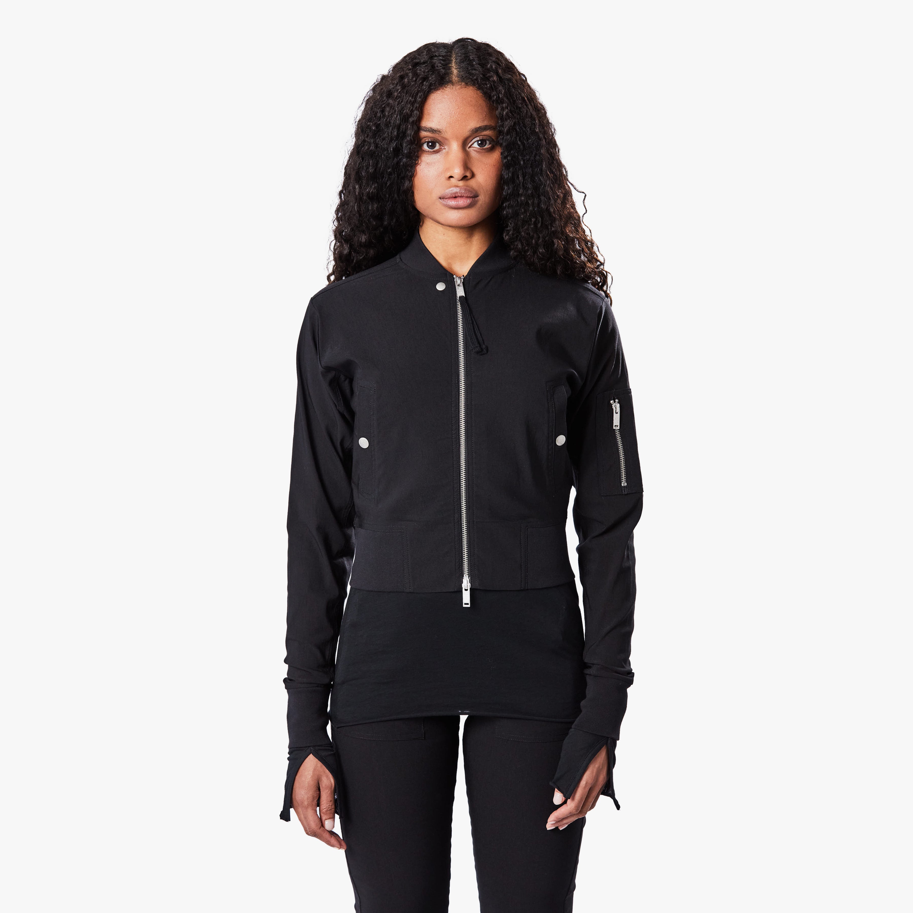 Thom Krom Cropped Bomber Jacket