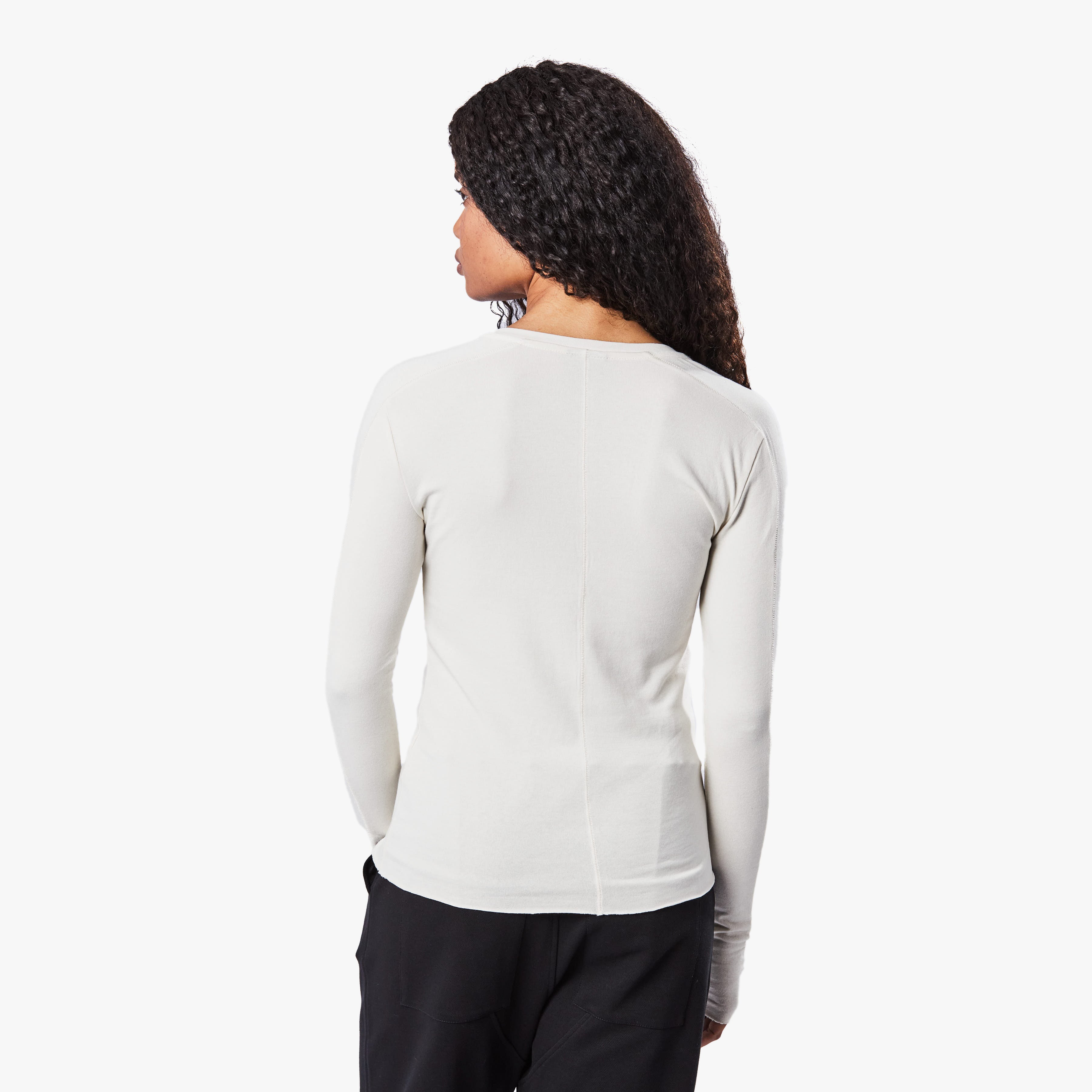 Thom Krom Long Sleeve V Neck T Shirt