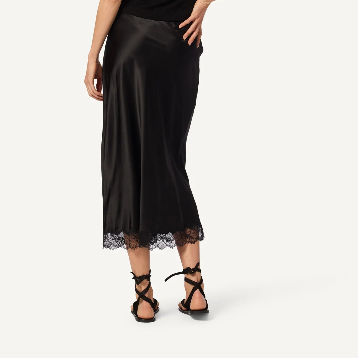 Miranda Lace Trim Bias Skirt