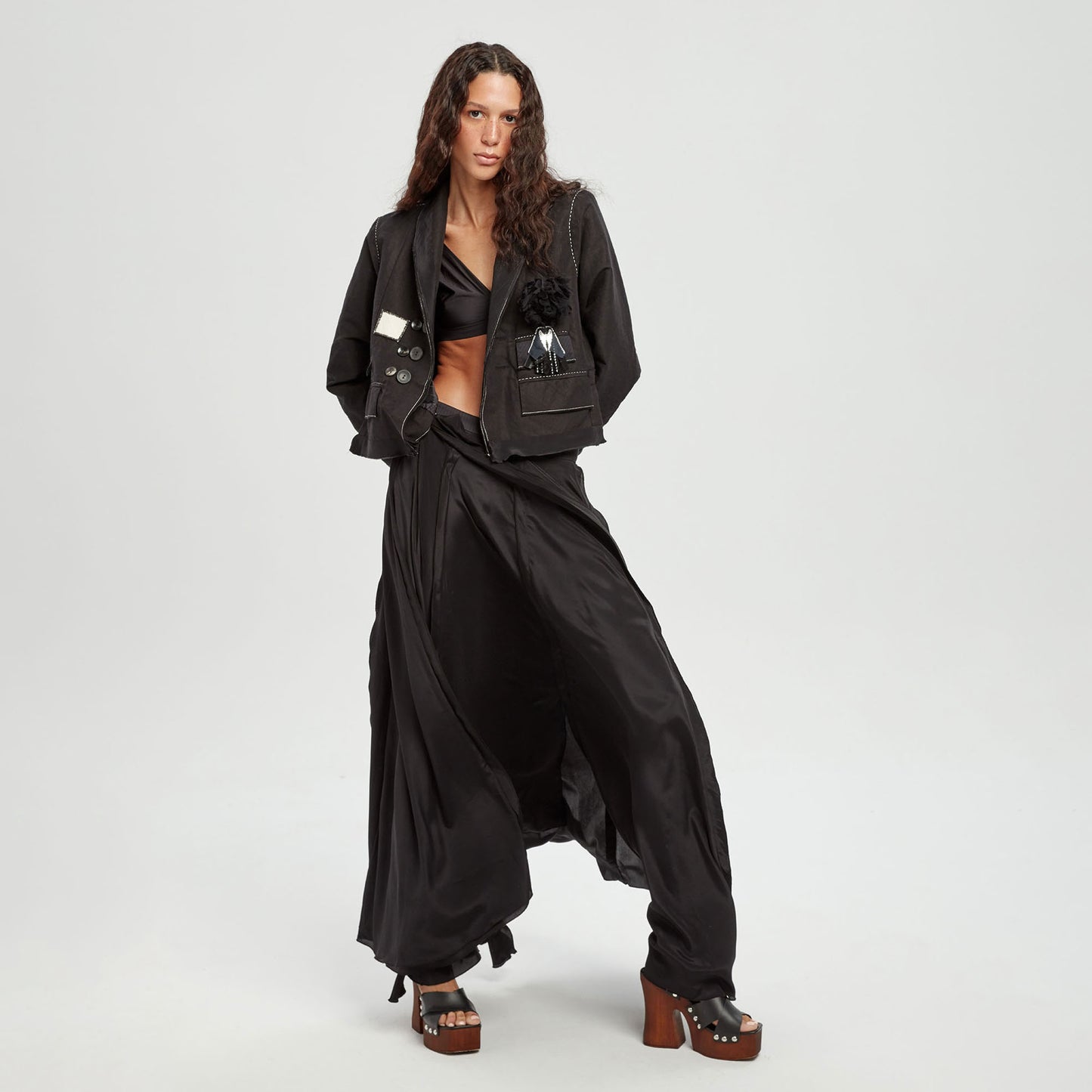Silk Viscose Maxi Skirt