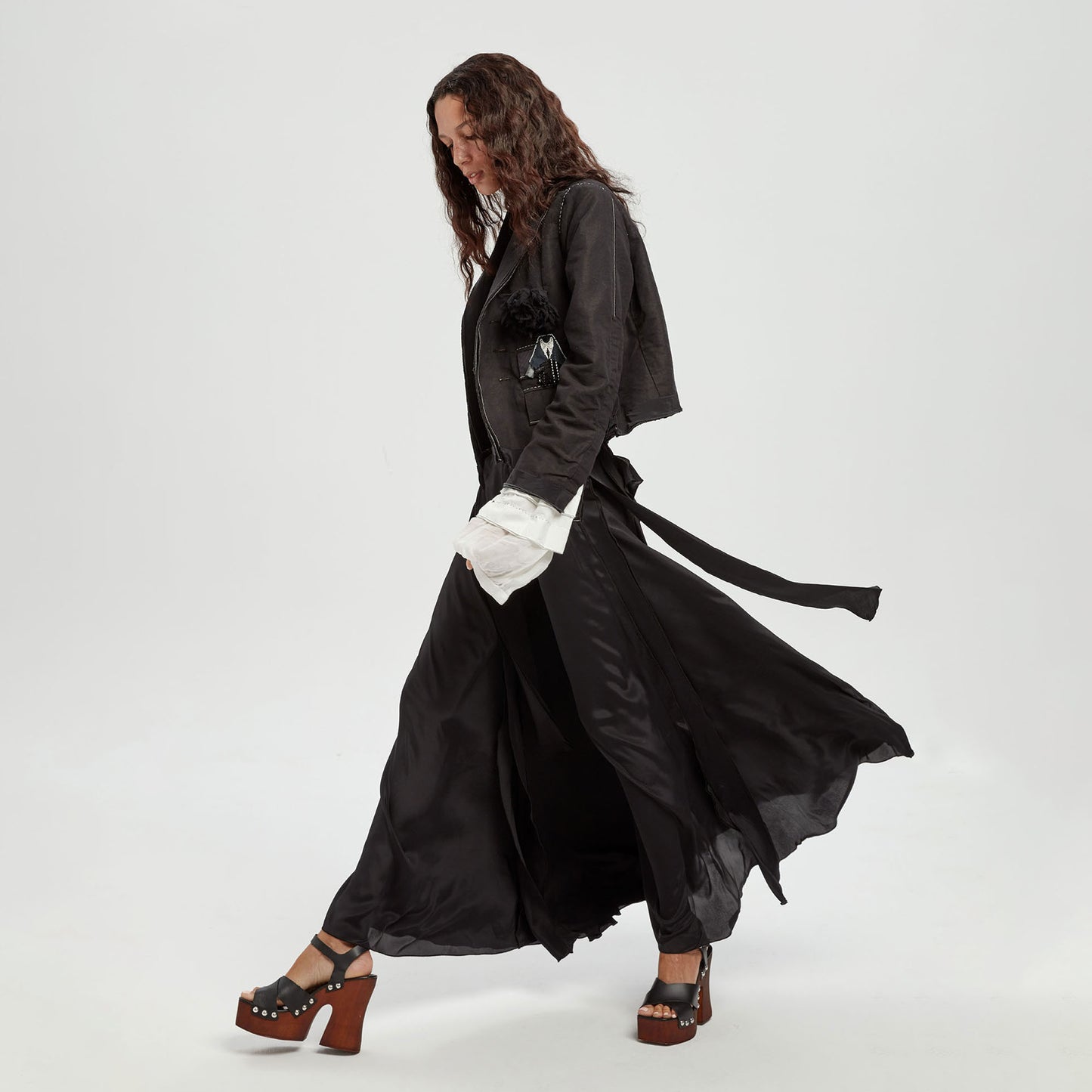 Silk Viscose Maxi Skirt