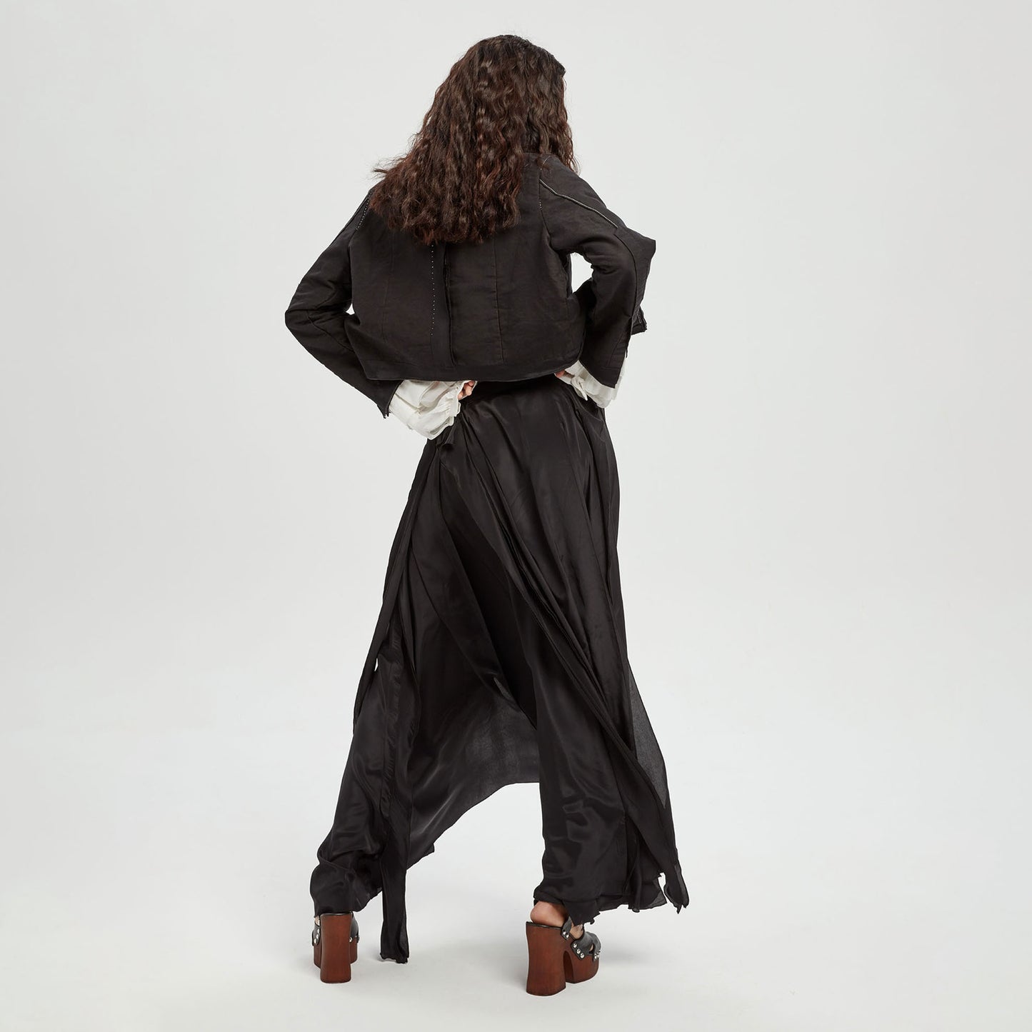 Silk Viscose Maxi Skirt
