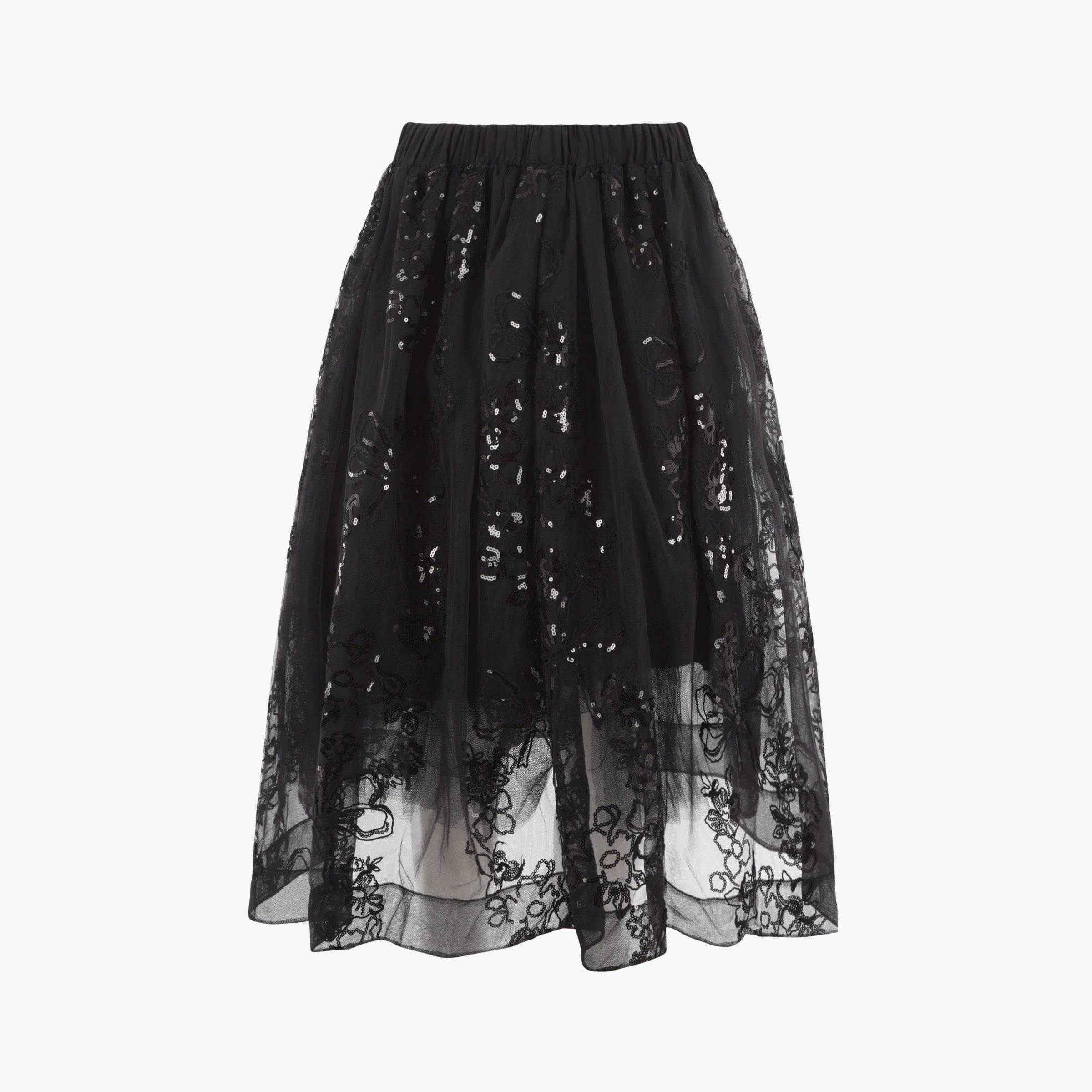 Simone Rocha Long Sequin Overlay Tutu Skirt