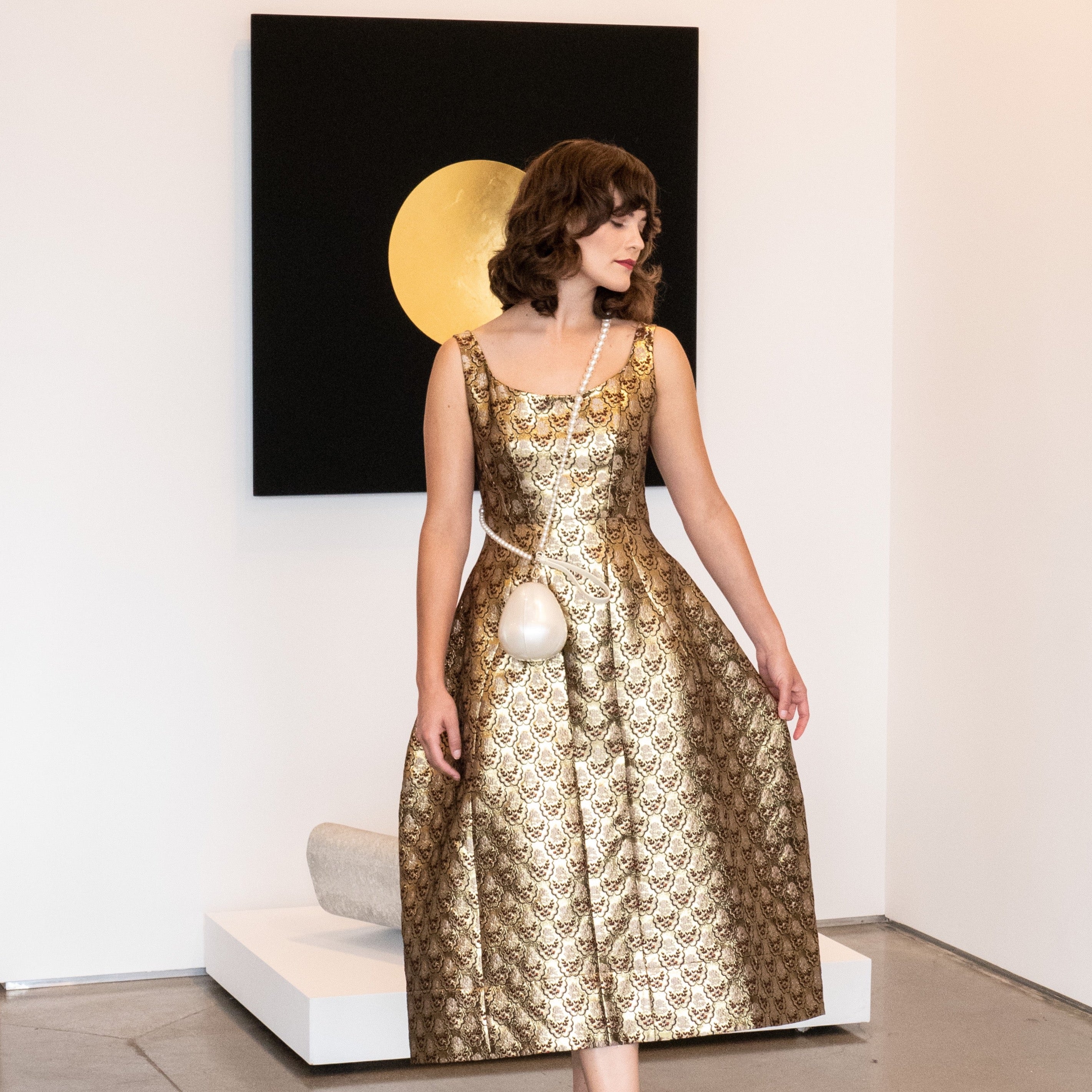 Simone Rocha Gold Tapestry Dress