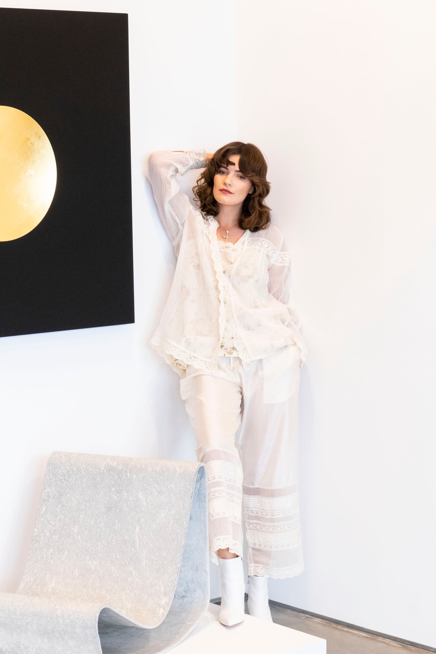 Péro Silk Cream Pants