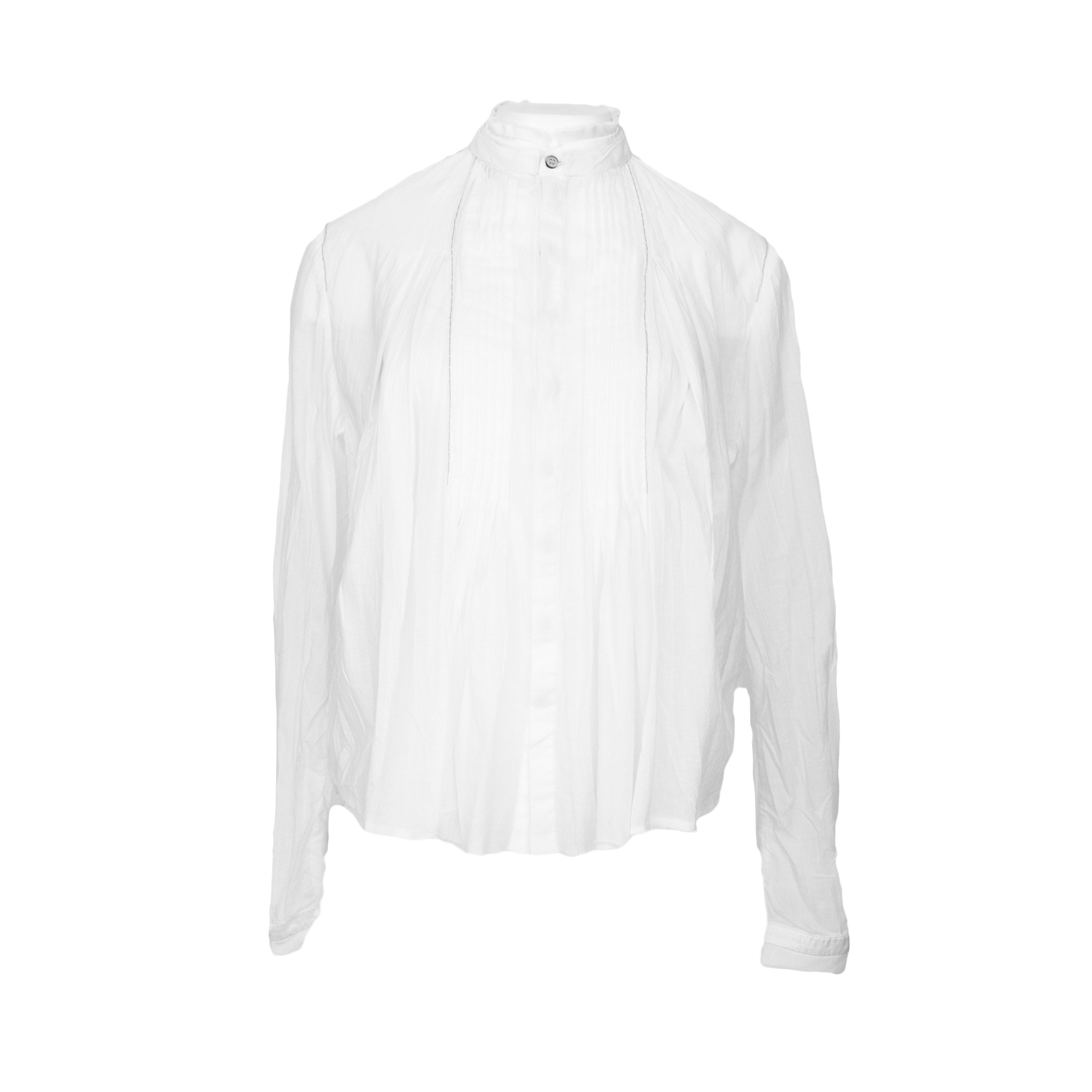UMIT UNAL White Silk Blouse