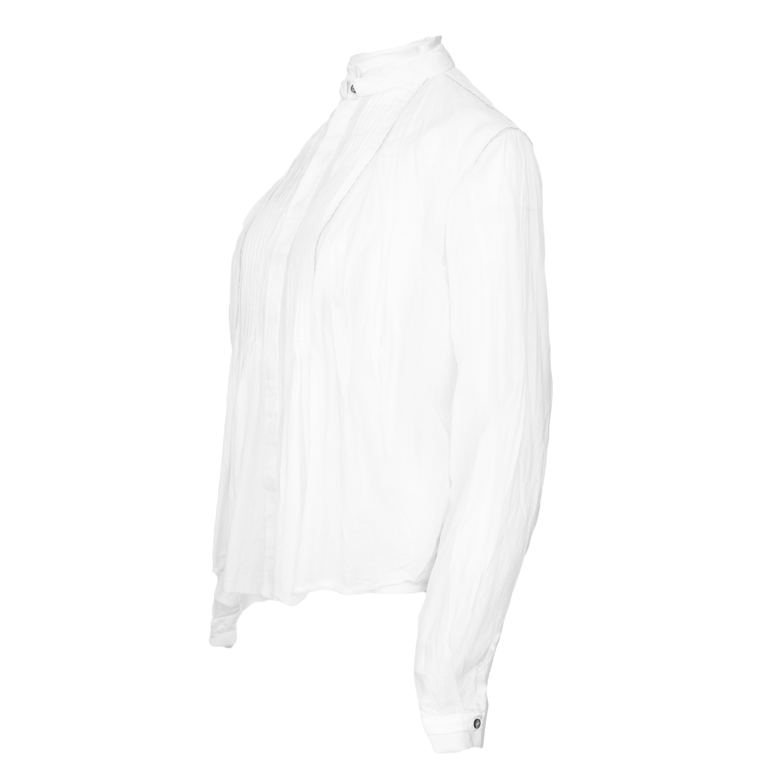 UMIT UNAL White Silk Blouse