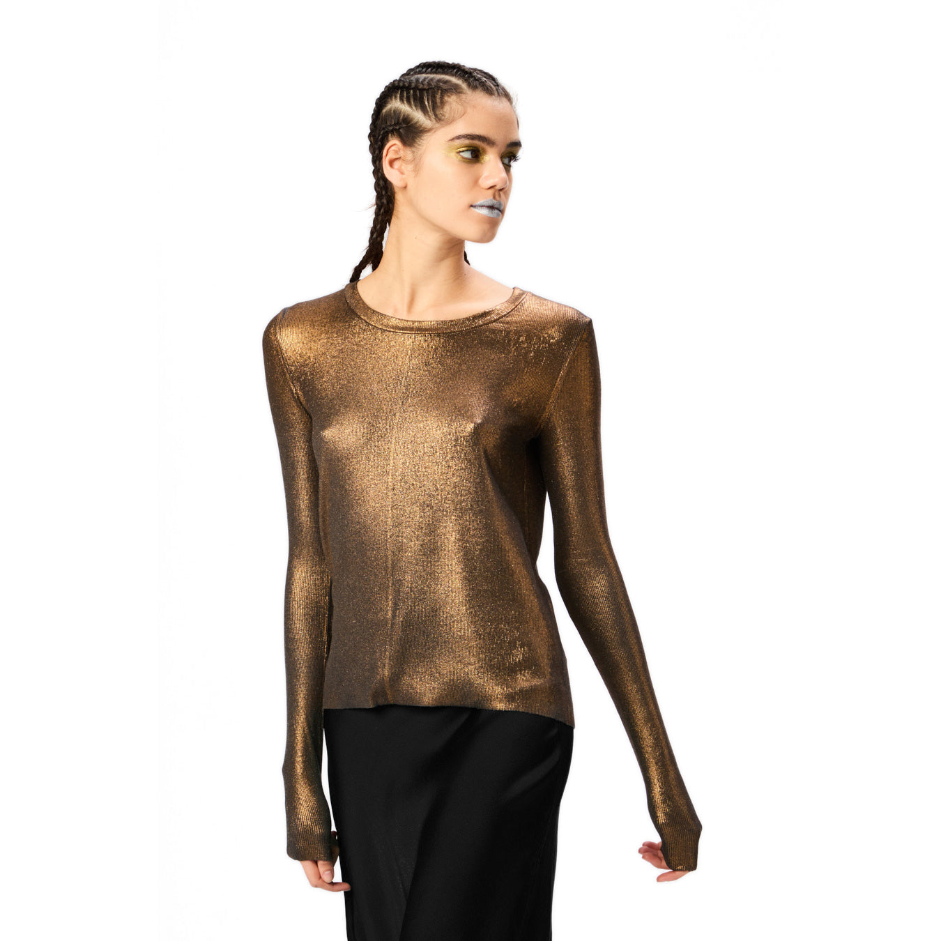 Avant Toi Knitted Long Sleeve T-Shirt - Bronze