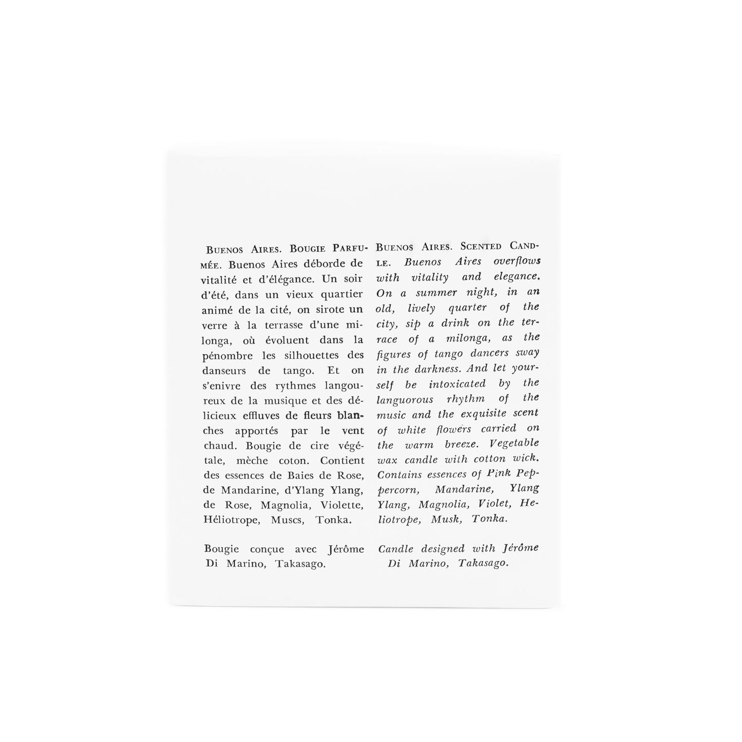 Astier de Villatte "Buenos Aires" Candle, Ceramic