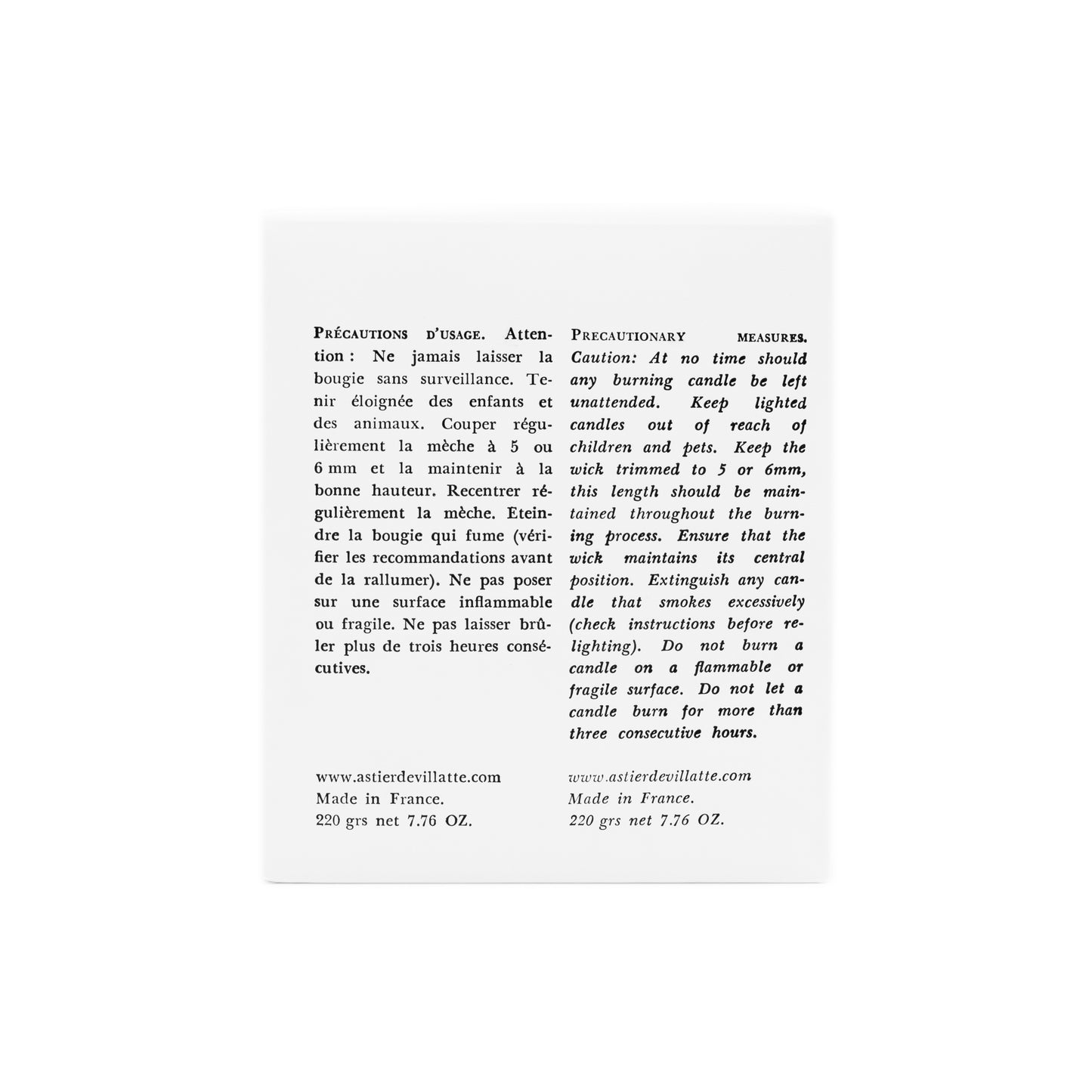 Astier de Villatte "Buenos Aires" Candle, Ceramic