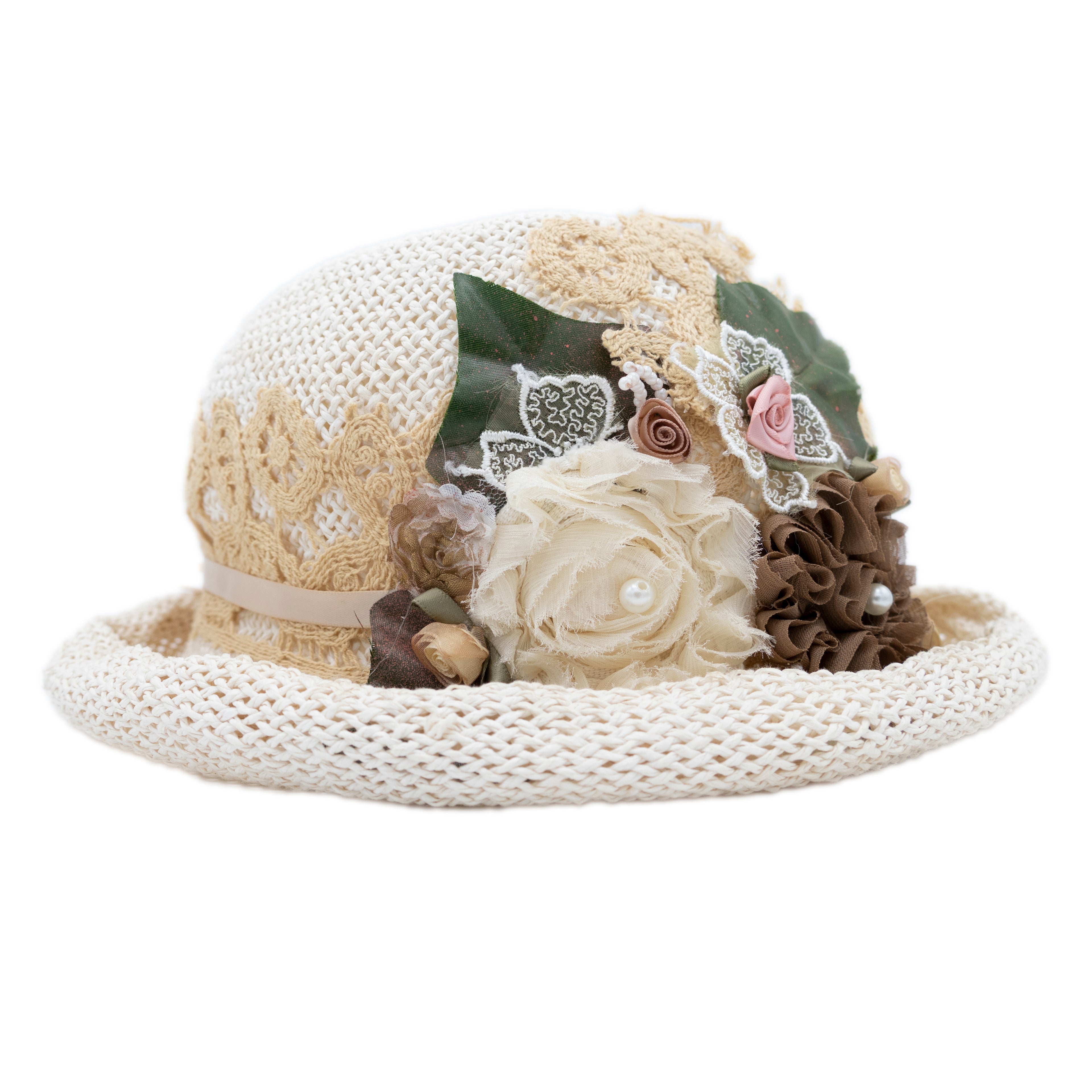 Straw Hat With Flowers