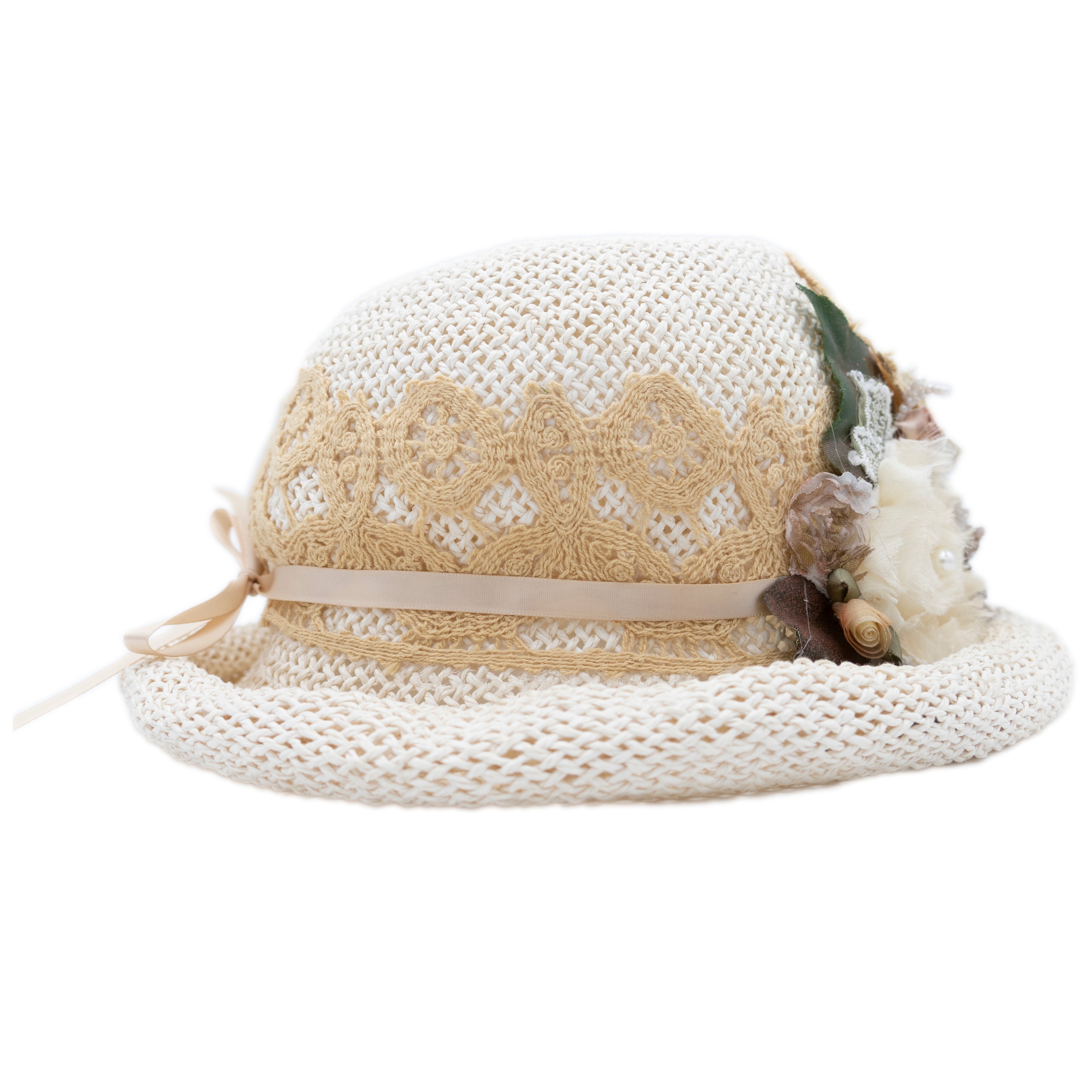 Straw Hat With Flowers