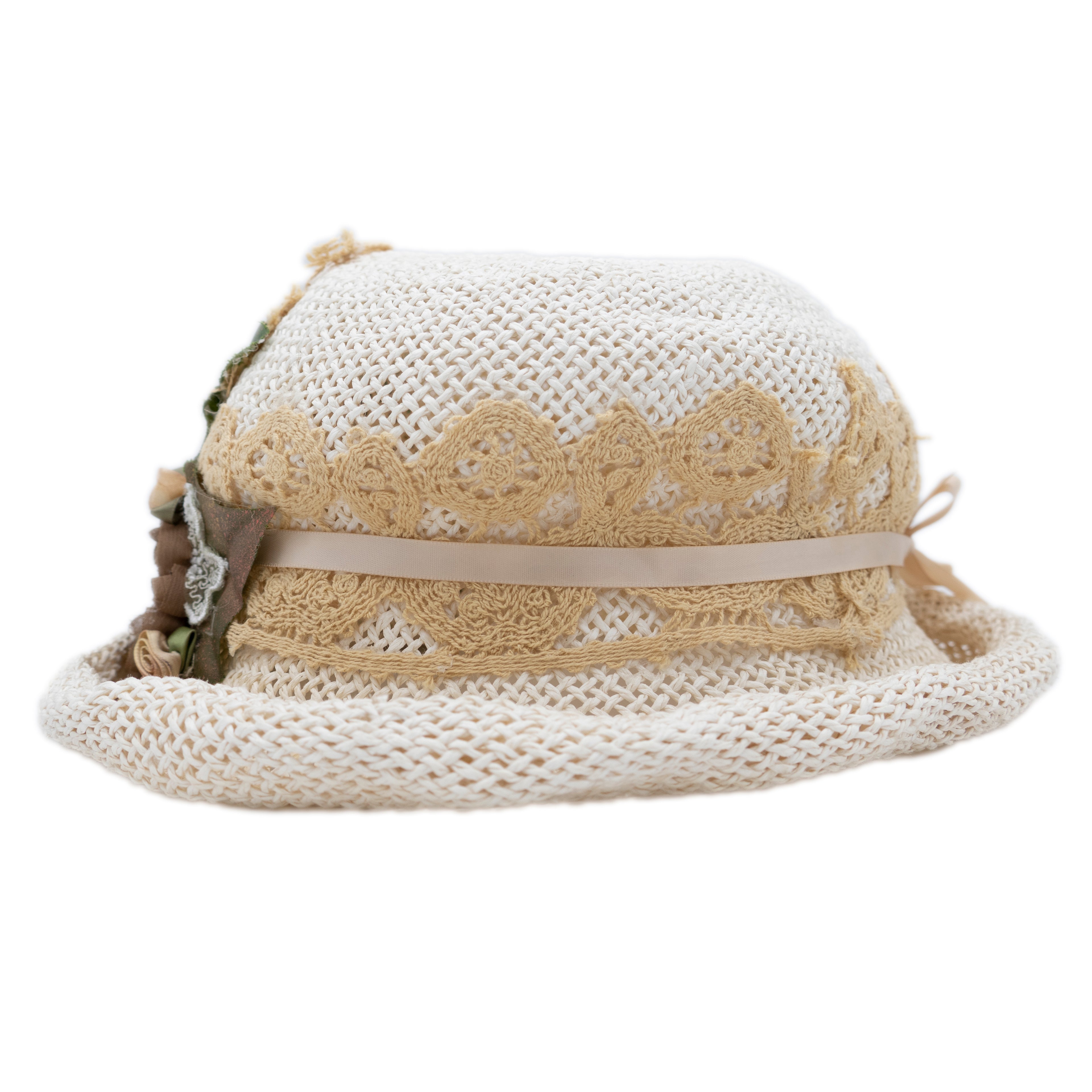 Straw Hat With Flowers