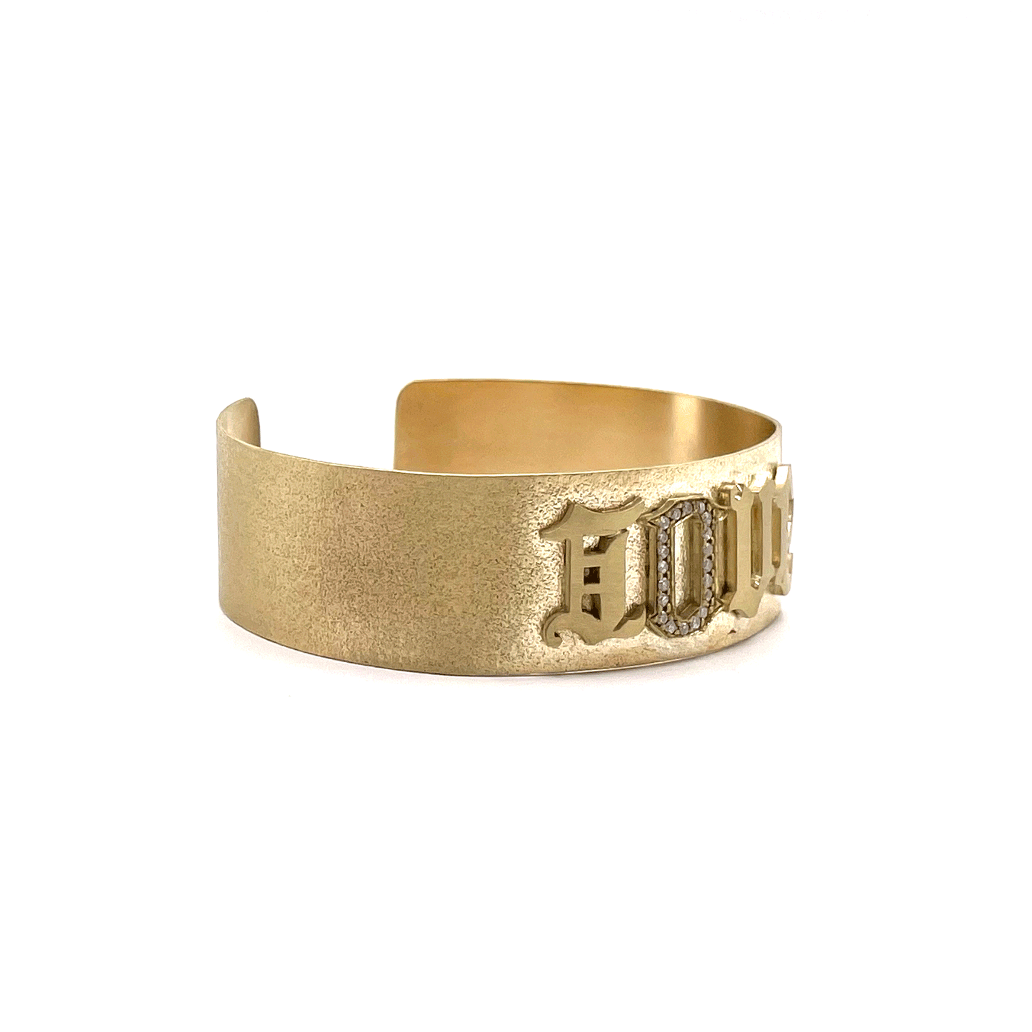Irit Designs 10K Gold and Diamonds 'Love' Cuff