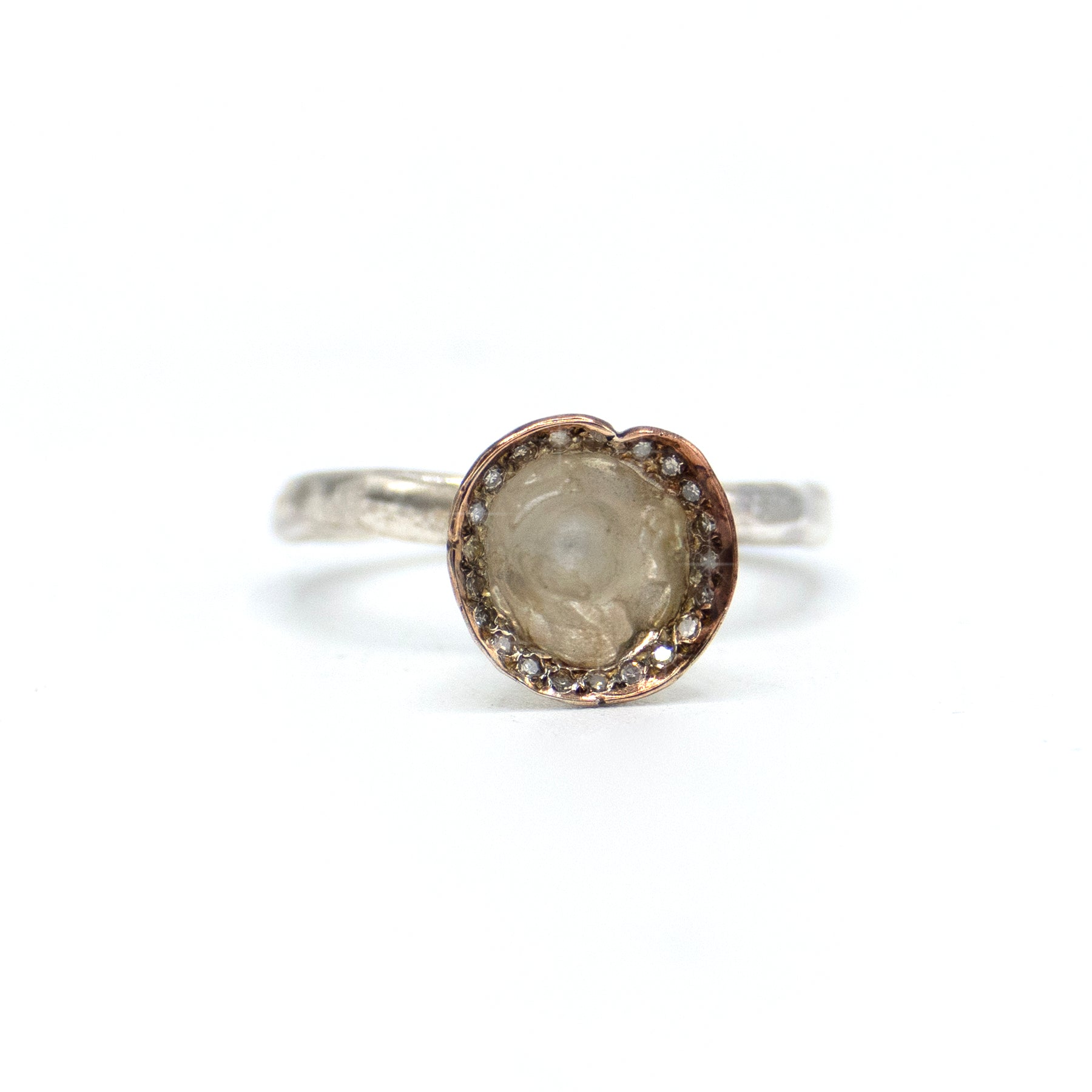 Rosa Maria Sterling Silver and Cognac Diamonds Noufa Ring