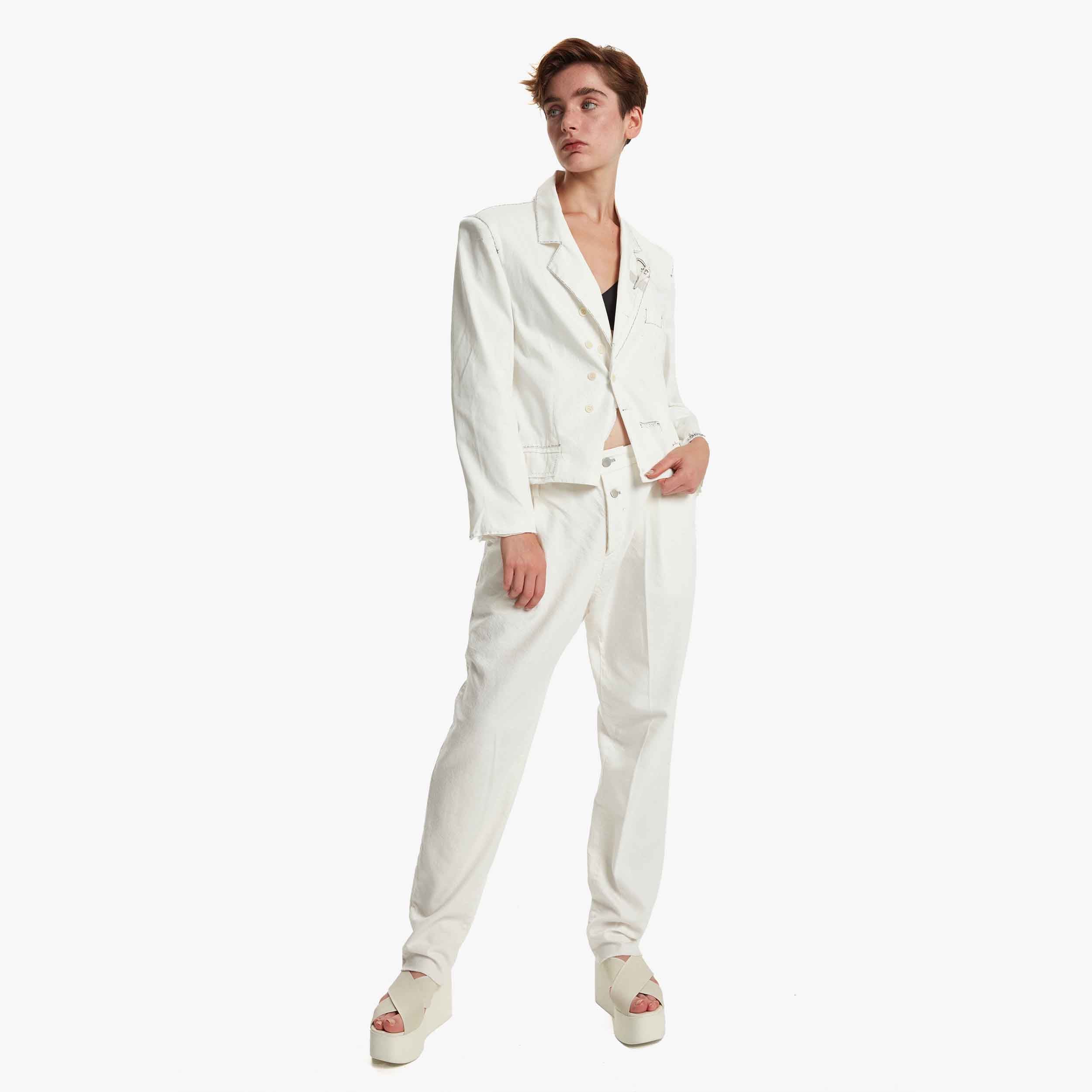Umit Unal Cotton Cropped Blazer Jacket