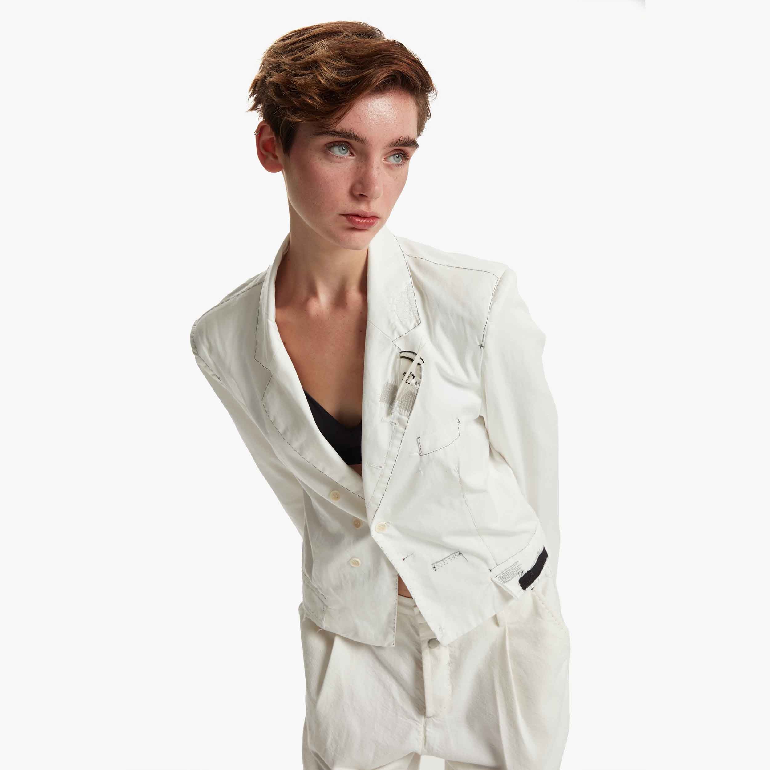 Umit Unal Cotton Cropped Blazer Jacket