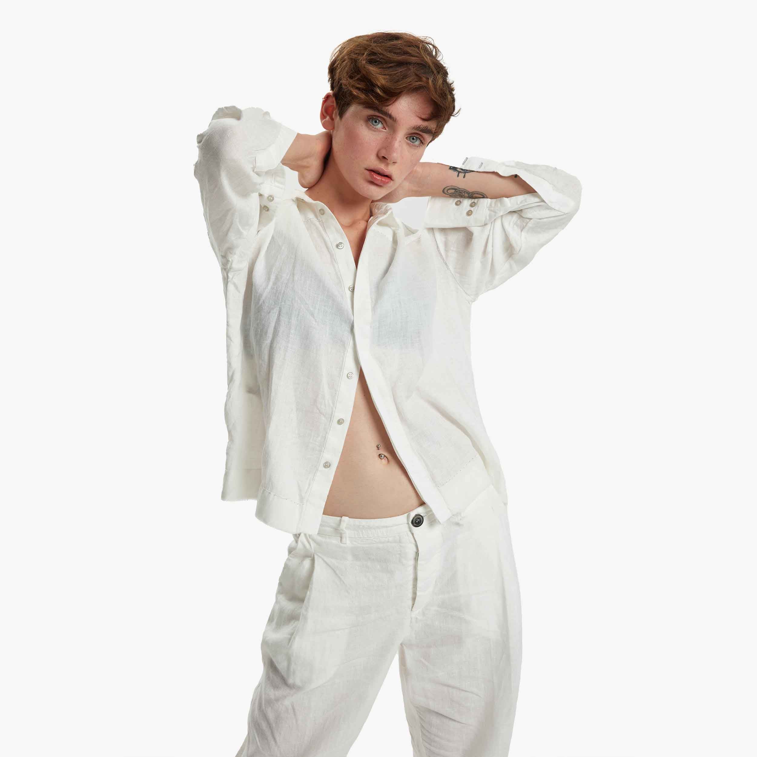 Umit Unal Linen Regular Fit Shirt