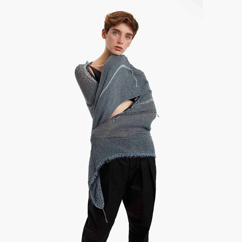 Umit Unal Hand Knitted Cotton Shawl