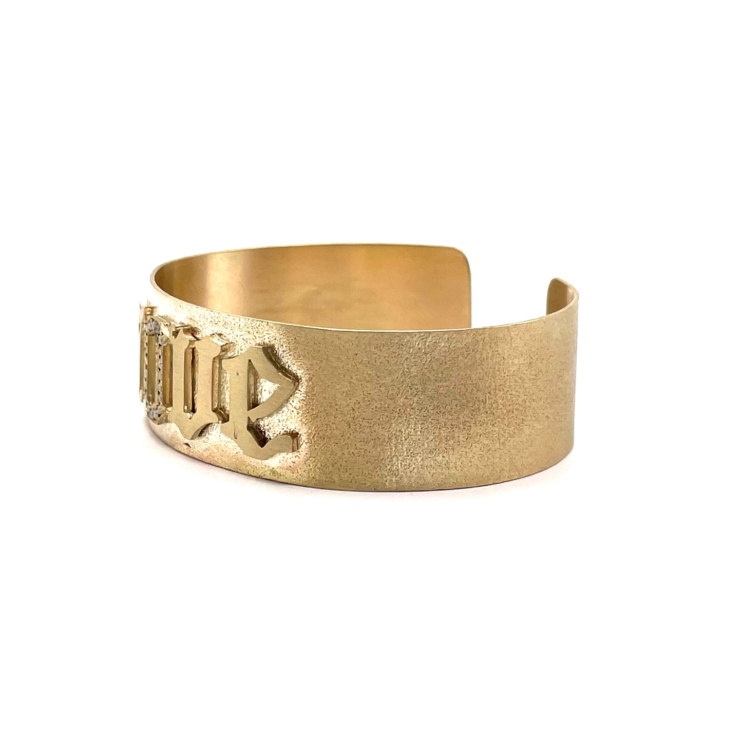 Irit Designs 10K Gold and Diamonds 'Love' Cuff