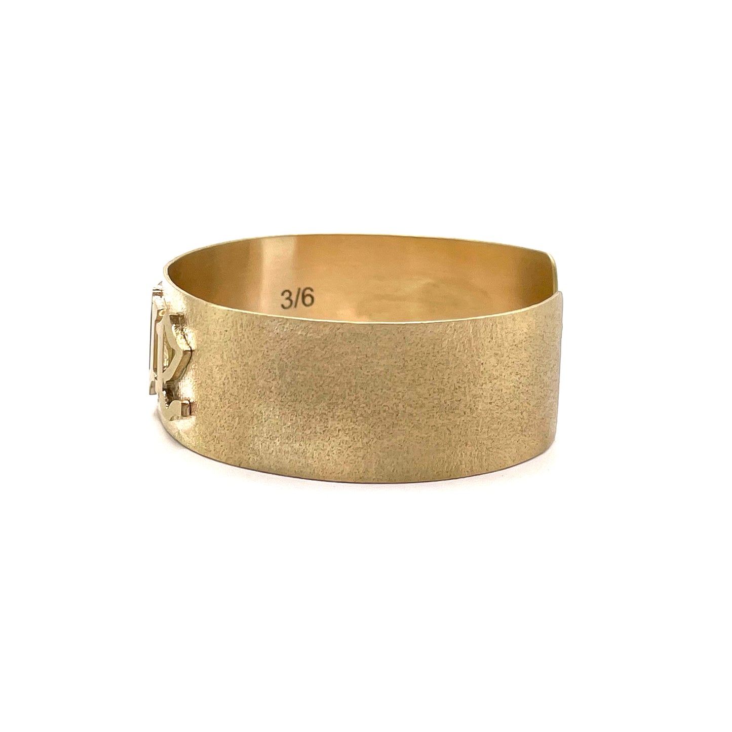 10K Gold and Diamonds 'Love' Cuff