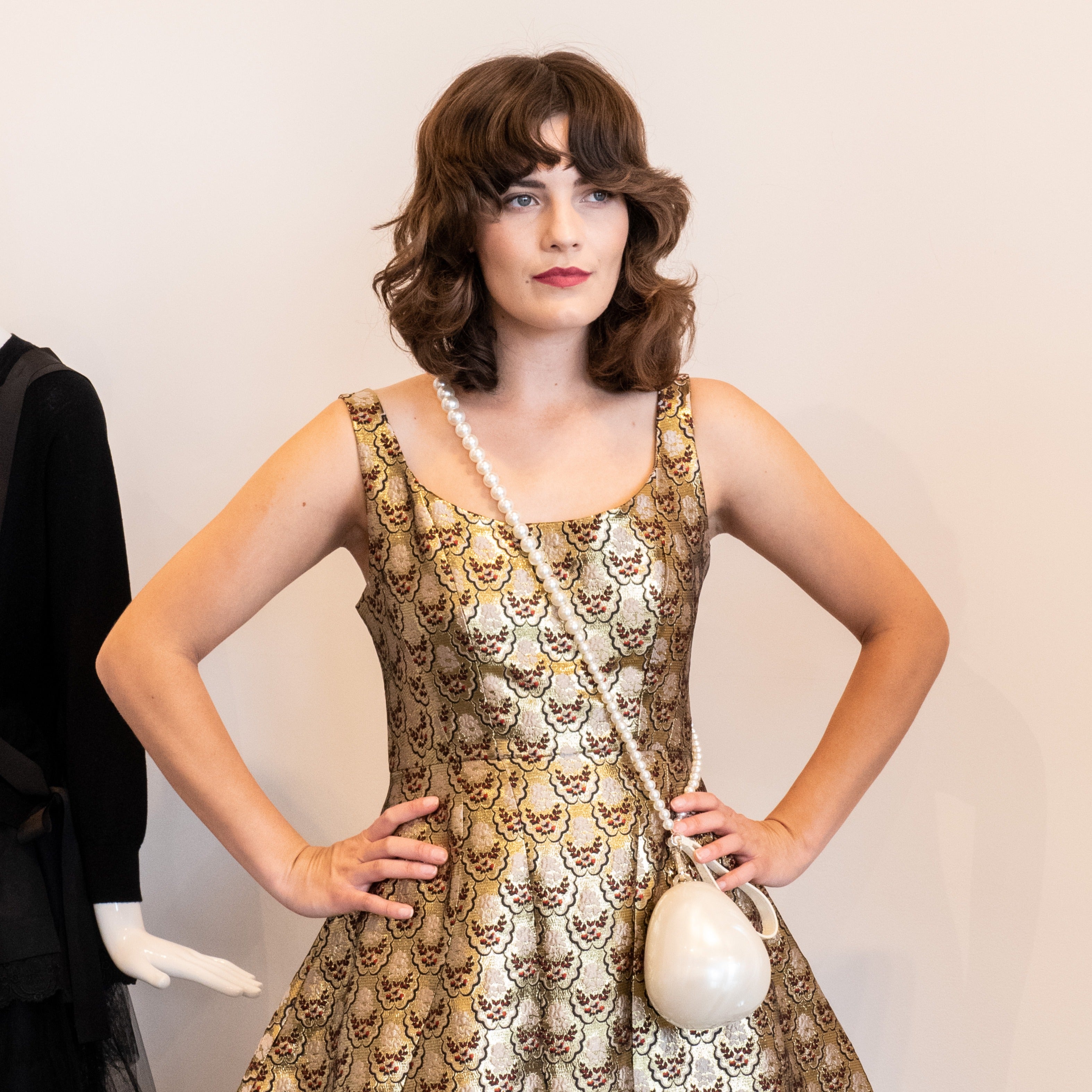 Simone Rocha Gold Tapestry Dress