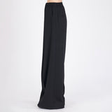 Isabel Benenato Straight Wide Leg Wool Pants