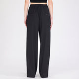 Isabel Benenato Straight Wide Leg Wool Pants