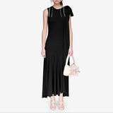 Simone Rocha Shoulder Bow Bias Cut Sheath Dress