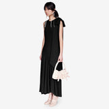 Simone Rocha Shoulder Bow Bias Cut Sheath Dress