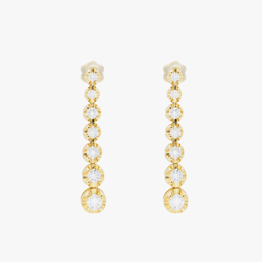 AM Studio Diamond and Gold Earrings