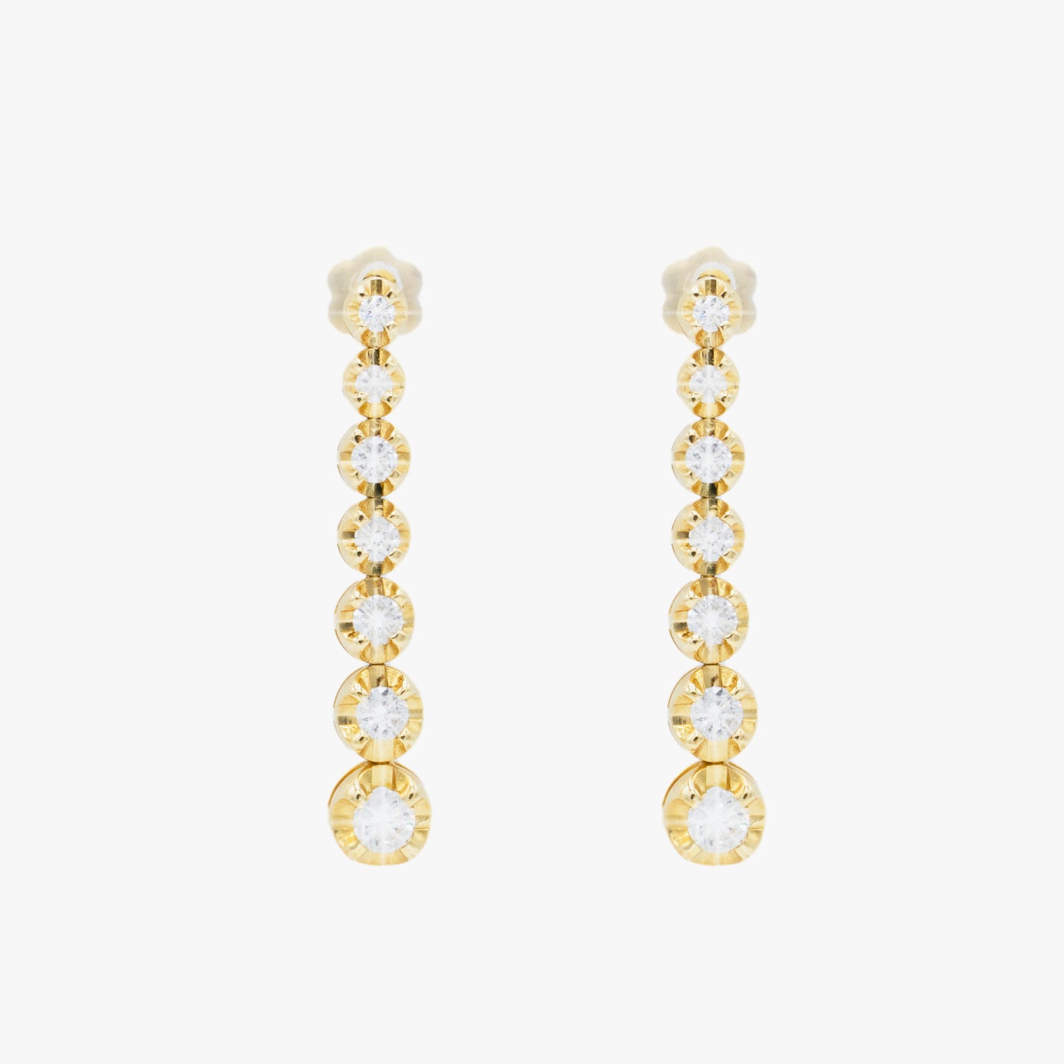 AM Studio Diamond and Gold Earrings